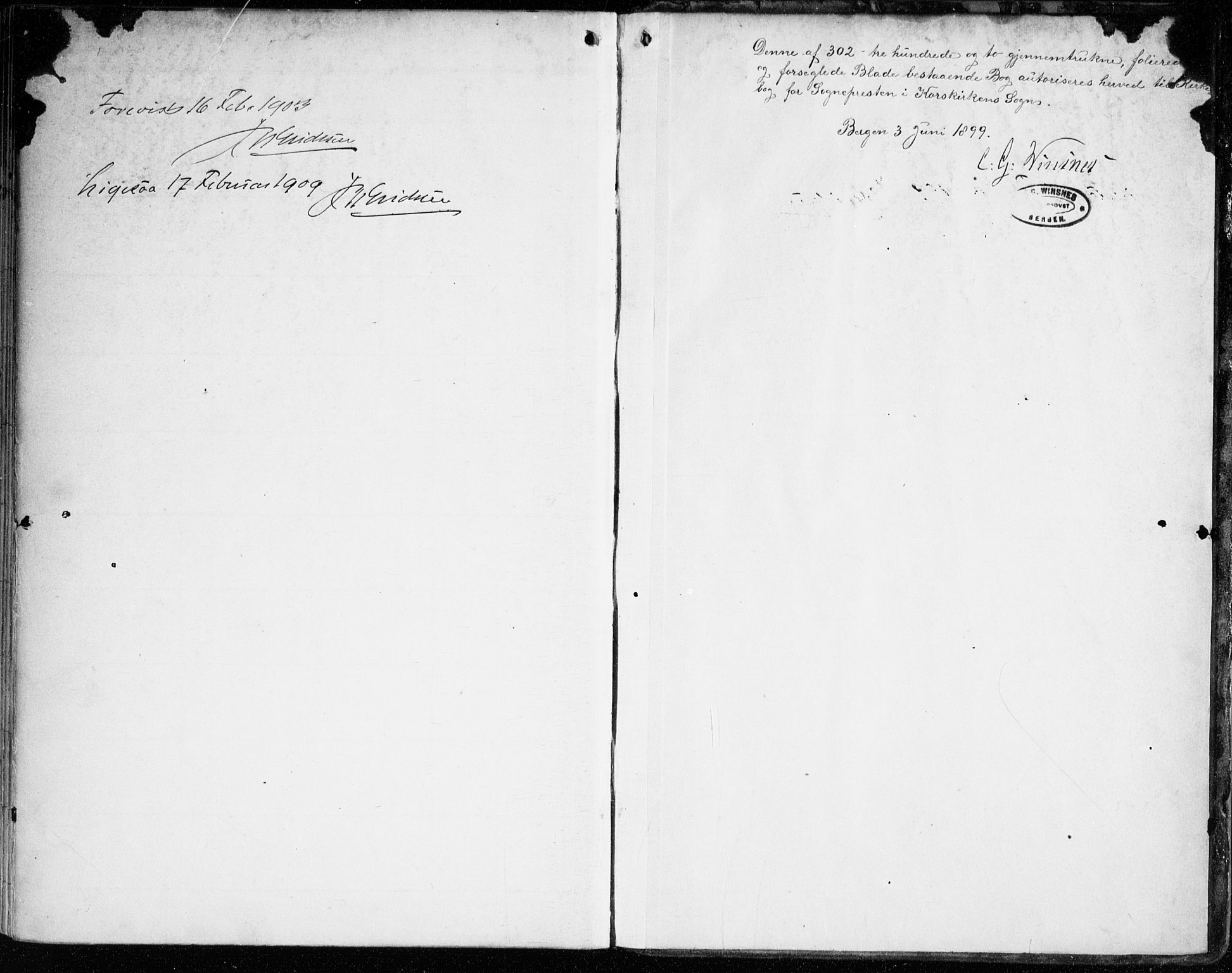 Korskirken sokneprestembete, AV/SAB-A-76101/H/Haa/L0023: Parish register (official) no. B 9, 1899-1908, p. 300