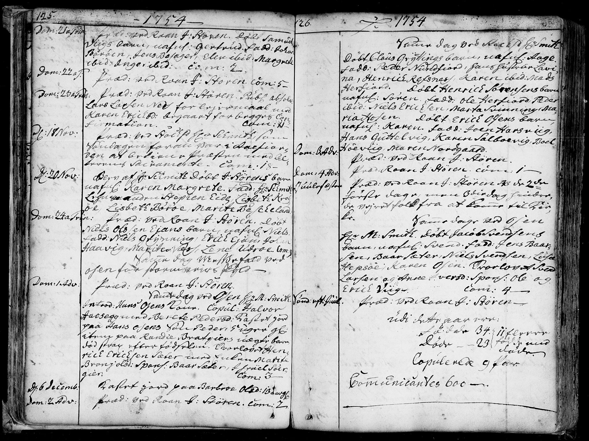 Ministerialprotokoller, klokkerbøker og fødselsregistre - Sør-Trøndelag, SAT/A-1456/657/L0700: Parish register (official) no. 657A01, 1732-1801, p. 125-126