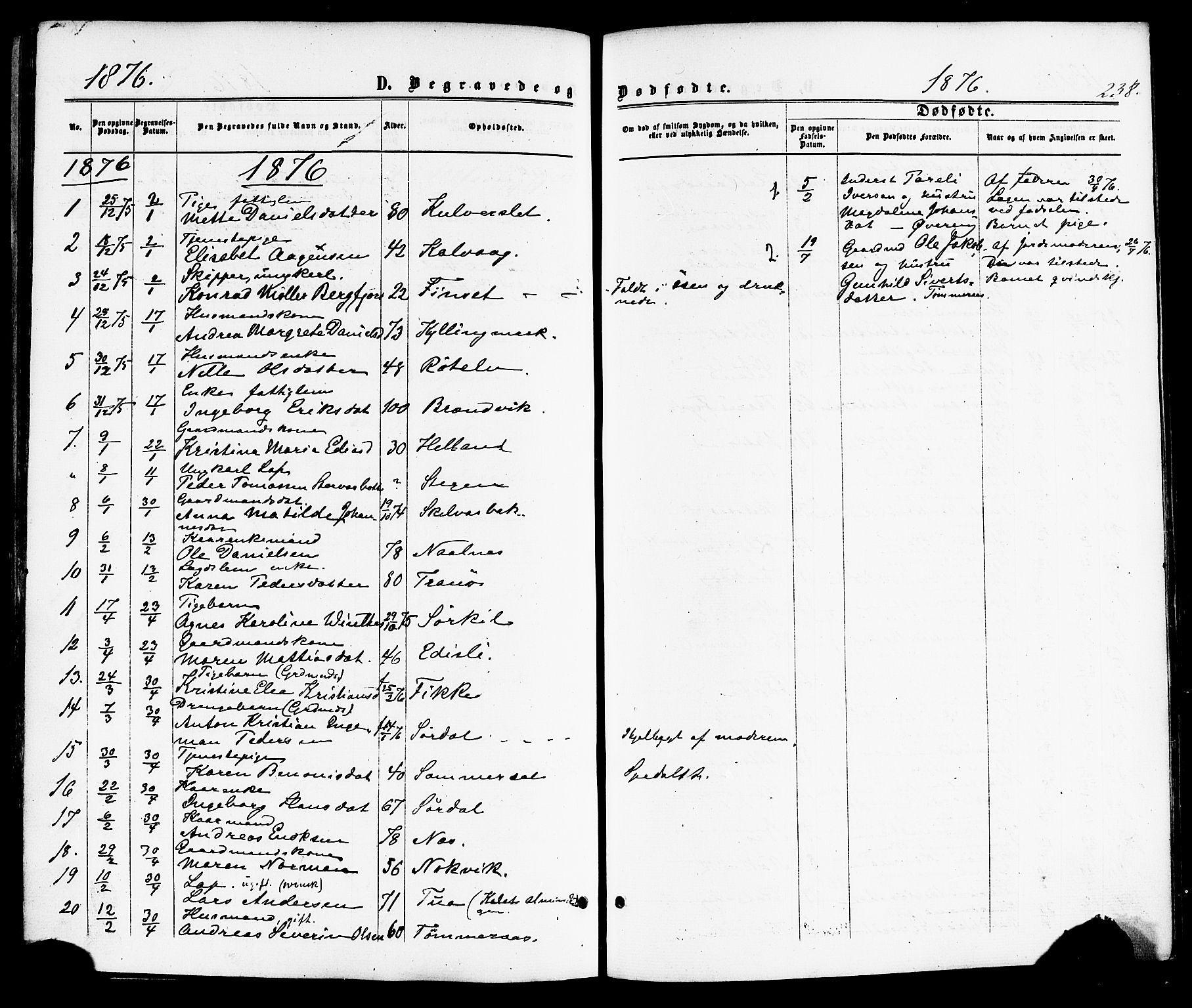 Ministerialprotokoller, klokkerbøker og fødselsregistre - Nordland, AV/SAT-A-1459/859/L0845: Parish register (official) no. 859A05, 1863-1877, p. 238