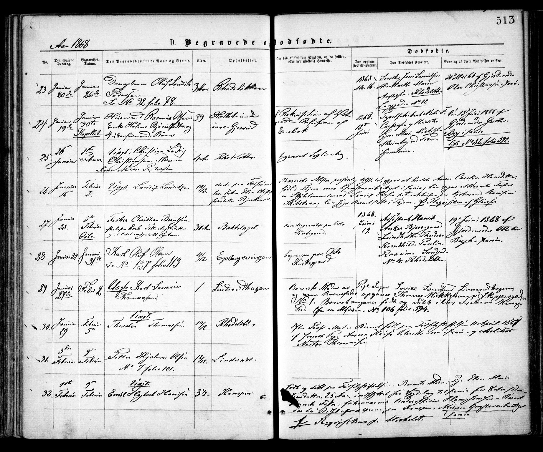Østre Aker prestekontor Kirkebøker, SAO/A-10840/F/Fa/L0001: Parish register (official) no. I 1, 1861-1869, p. 513