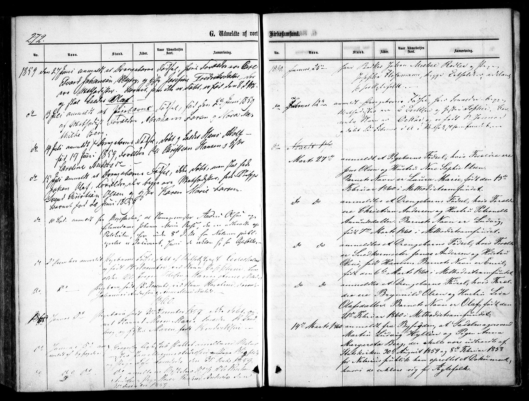 Halden prestekontor Kirkebøker, AV/SAO-A-10909/F/Fa/L0008: Parish register (official) no. I 8, 1857-1865, p. 272