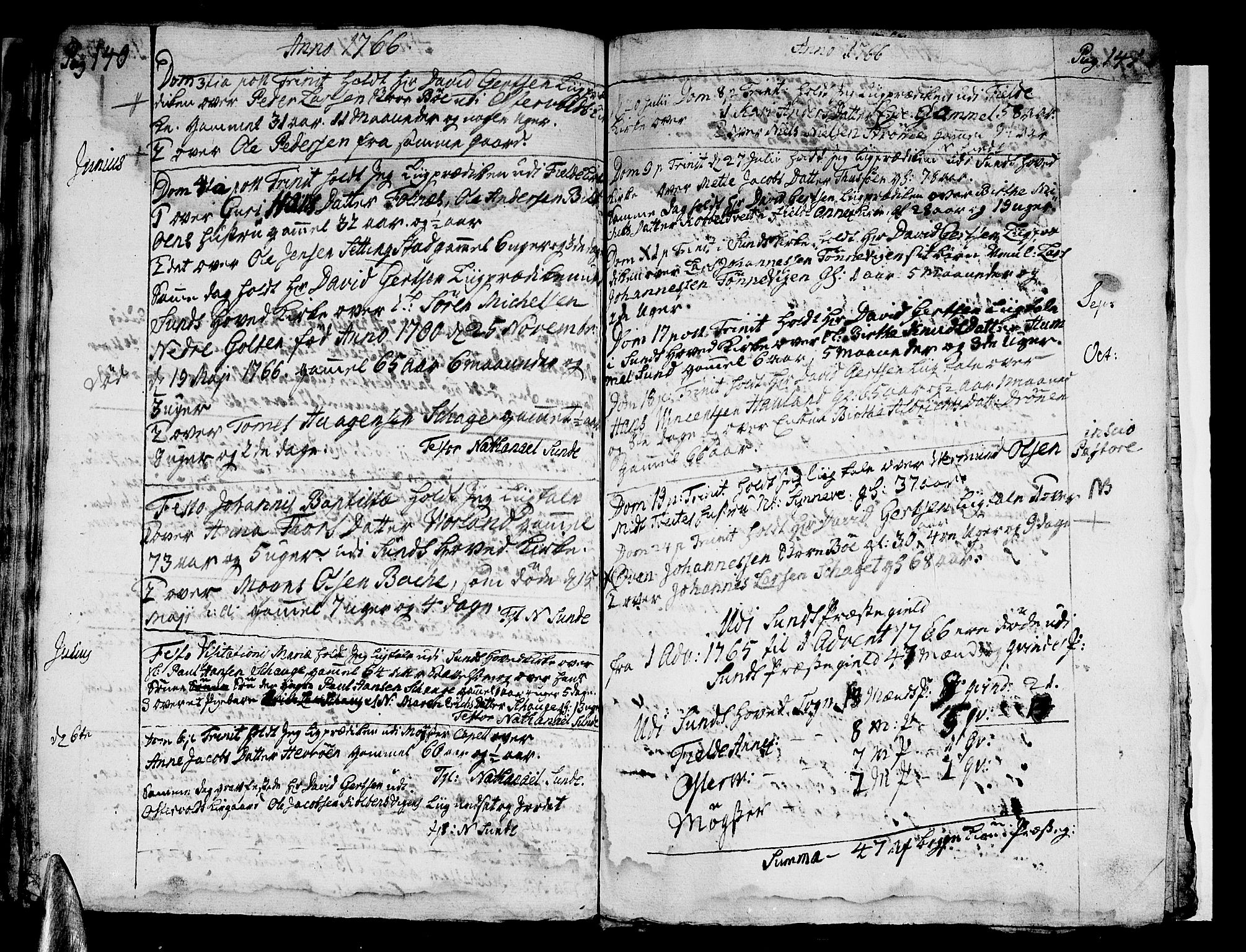 Sund sokneprestembete, AV/SAB-A-99930: Parish register (official) no. A 2, 1729-1769, p. 140-141