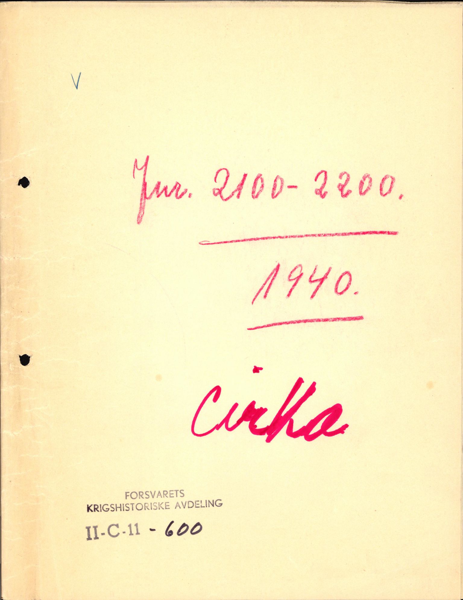 Forsvaret, Forsvarets krigshistoriske avdeling, RA/RAFA-2017/Y/Yb/L0123: II-C-11-600  -  6. Divisjon med avdelinger, 1940, p. 99