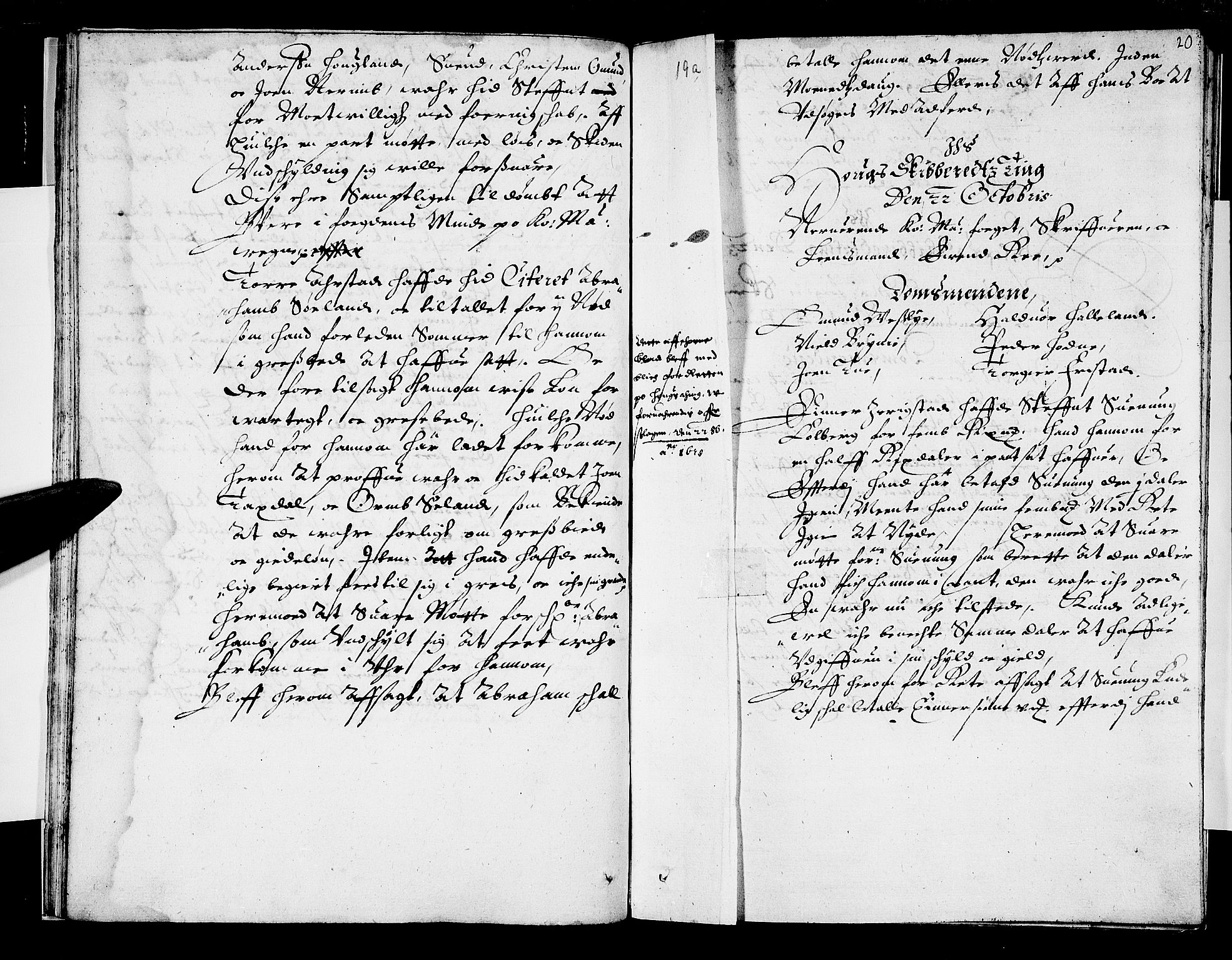 Jæren og Dalane sorenskriveri, AV/SAST-A-100306/3/30/30BA/L0012: TINGBOK, 1629-1631, p. 19b-20a