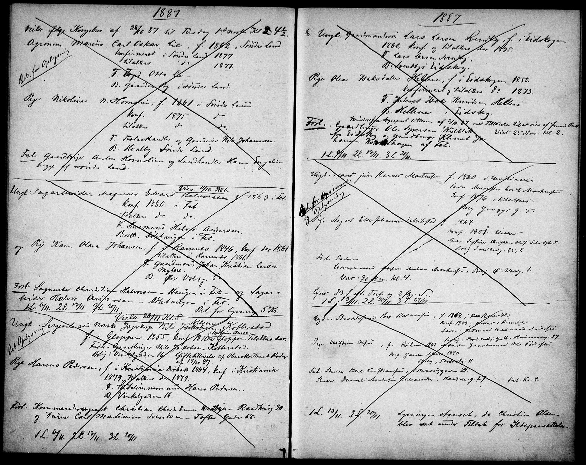 Johannes prestekontor Kirkebøker, AV/SAO-A-10852/H/Ha/L0001: Banns register no. 1, 1875-1890