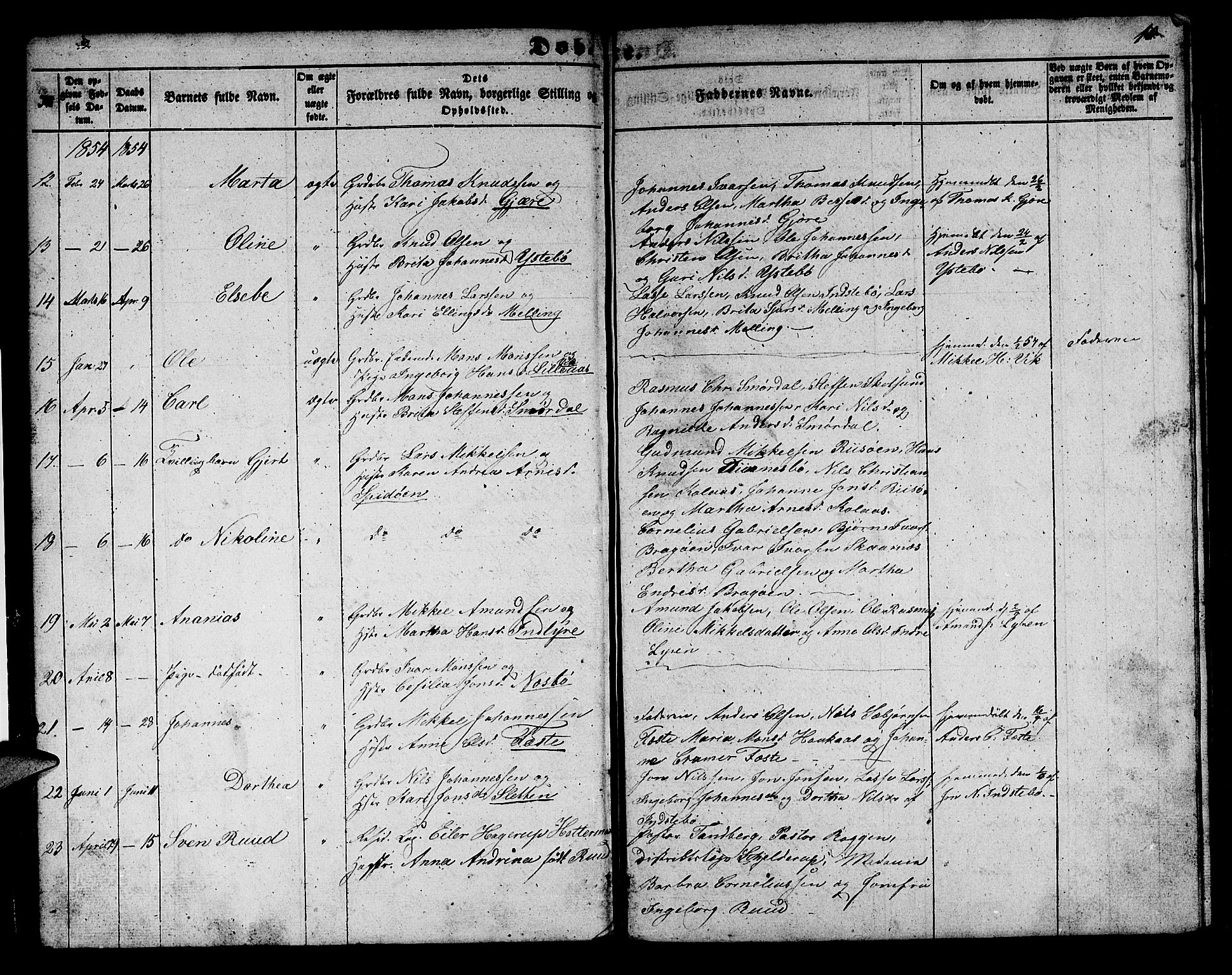 Alversund Sokneprestembete, SAB/A-73901/H/Ha/Hab: Parish register (copy) no. B 1, 1852-1865, p. 10