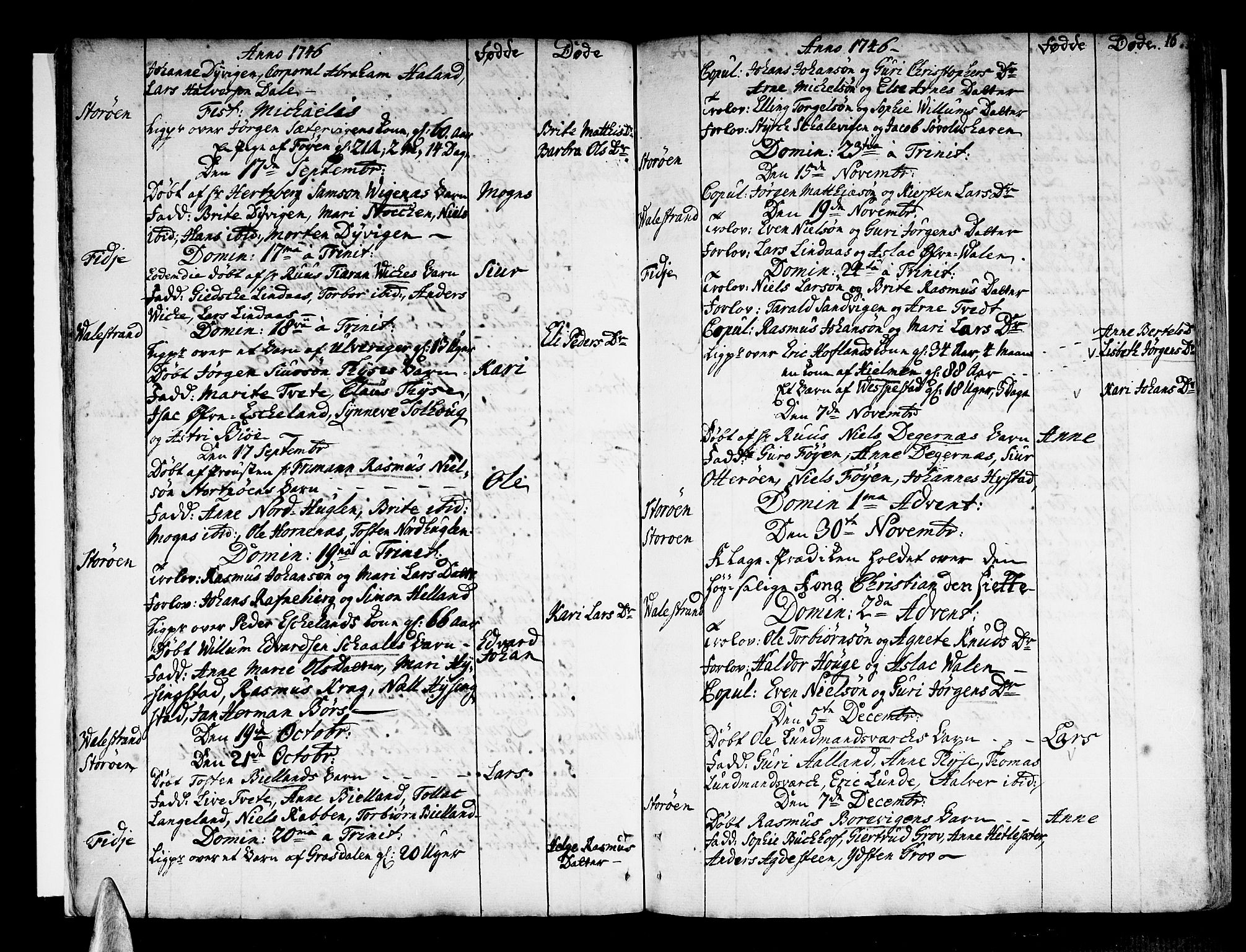 Stord sokneprestembete, SAB/A-78201/H/Haa: Parish register (official) no. A 2, 1744-1777, p. 16