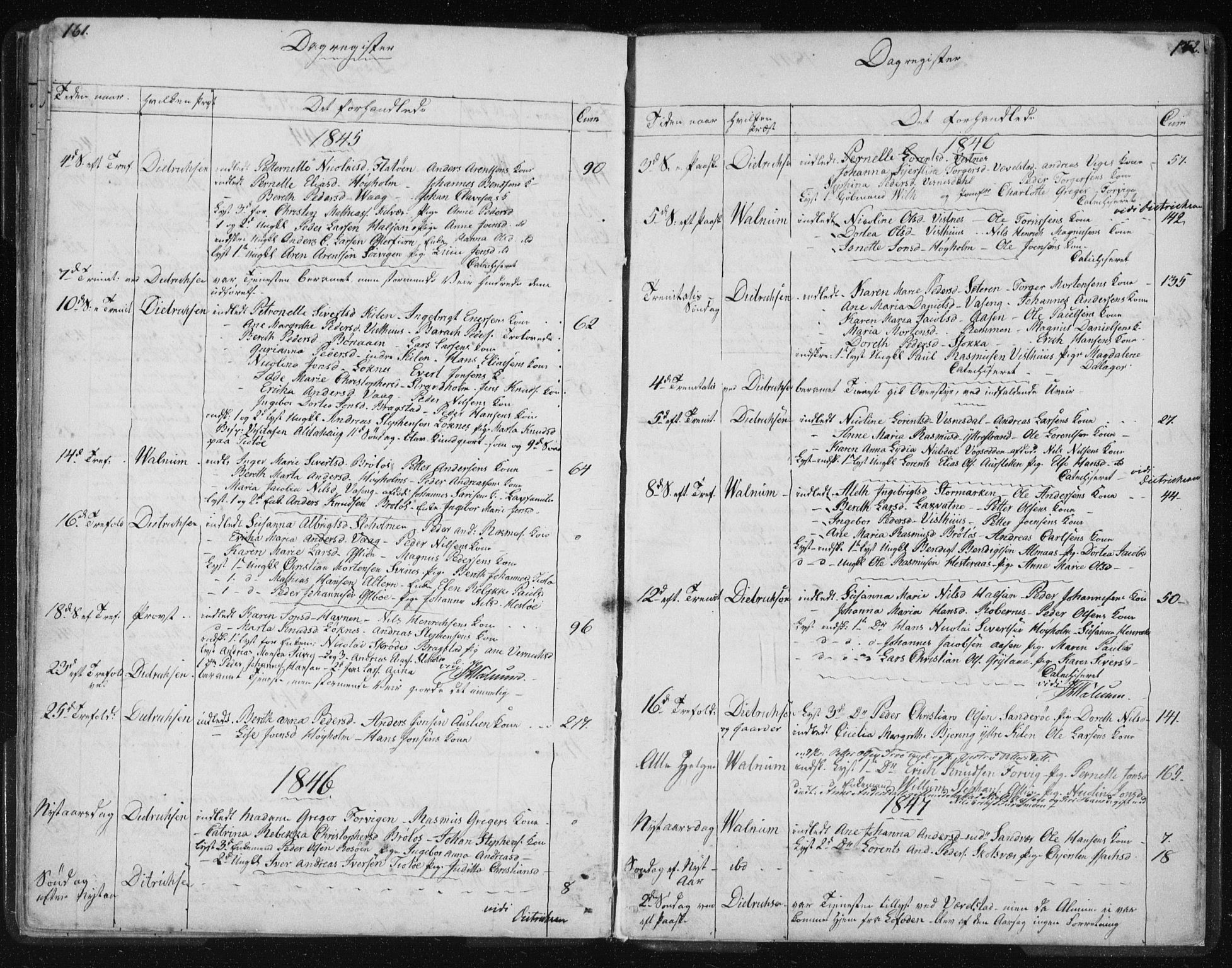 Ministerialprotokoller, klokkerbøker og fødselsregistre - Nordland, AV/SAT-A-1459/819/L0275: Parish register (copy) no. 819C01, 1841-1868, p. 161-162