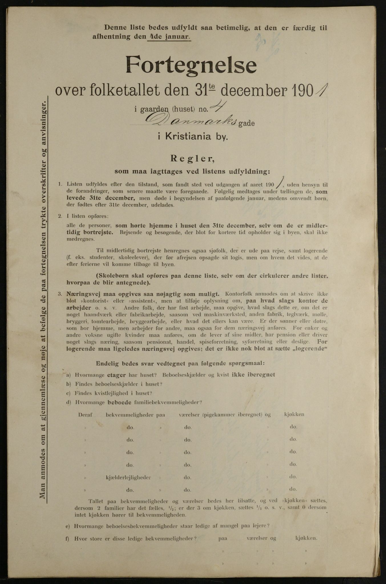 OBA, Municipal Census 1901 for Kristiania, 1901, p. 2356