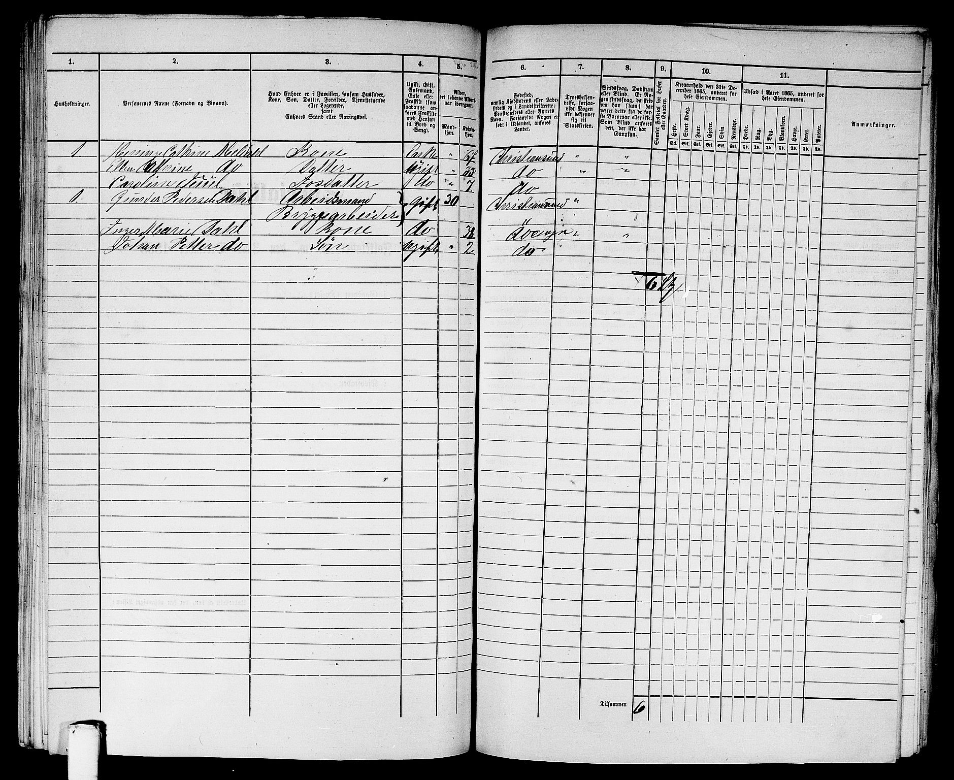 RA, 1865 census for Kristiansund/Kristiansund, 1865, p. 731