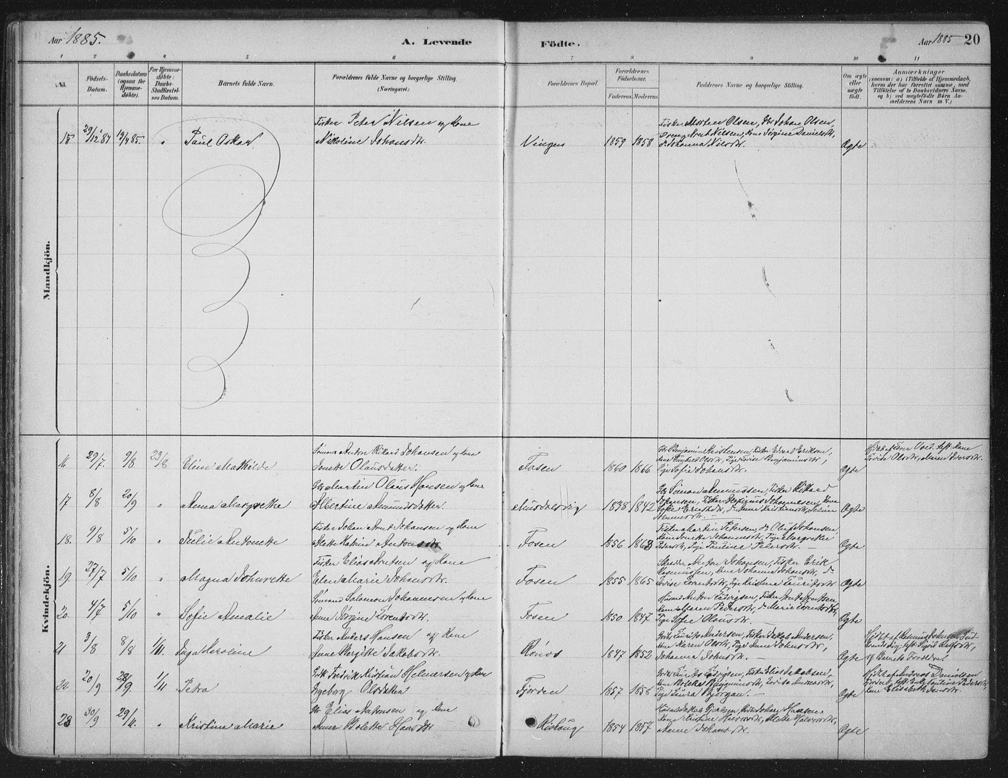 Ministerialprotokoller, klokkerbøker og fødselsregistre - Sør-Trøndelag, AV/SAT-A-1456/662/L0755: Parish register (official) no. 662A01, 1879-1905, p. 20