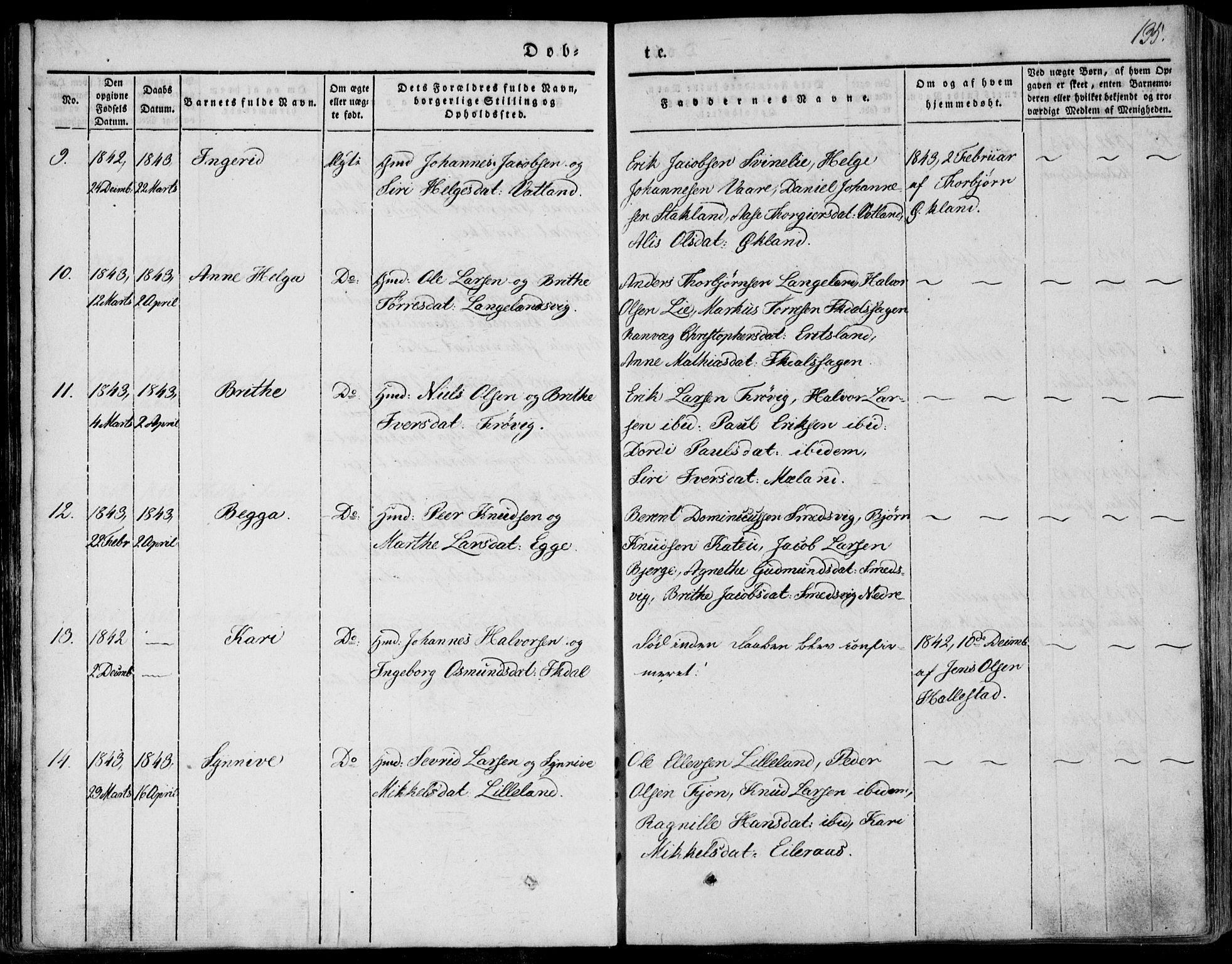 Skjold sokneprestkontor, AV/SAST-A-101847/H/Ha/Haa/L0006: Parish register (official) no. A 6.1, 1835-1858, p. 135