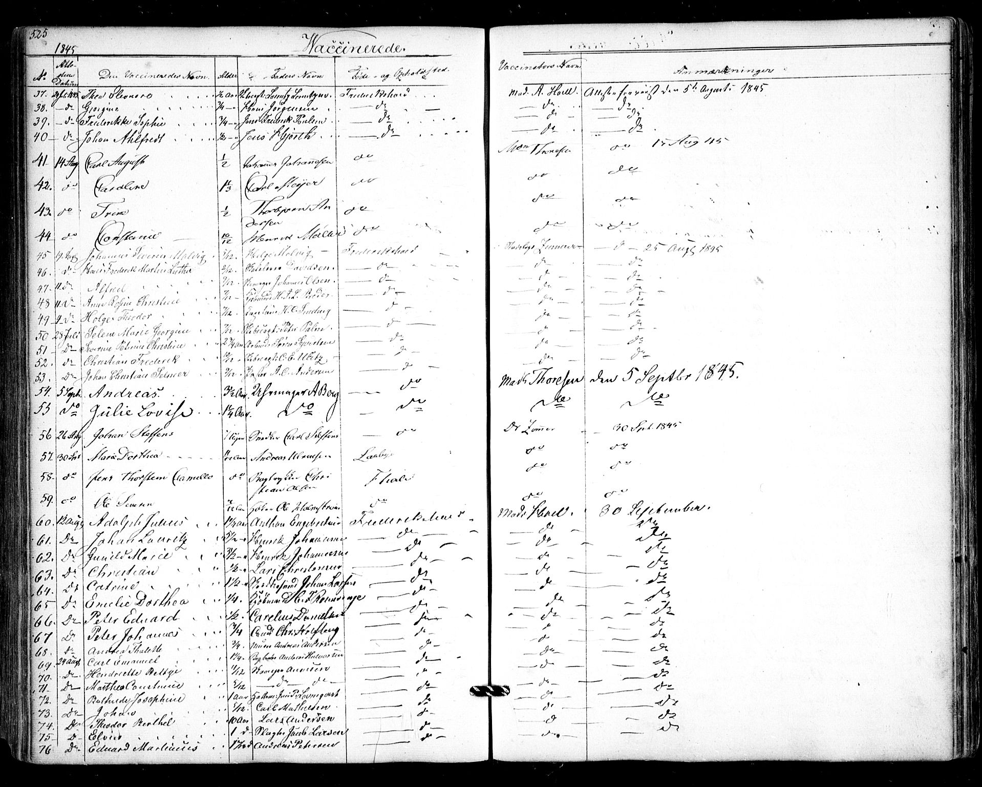 Halden prestekontor Kirkebøker, AV/SAO-A-10909/F/Fa/L0006: Parish register (official) no. I 6, 1845-1856, p. 525