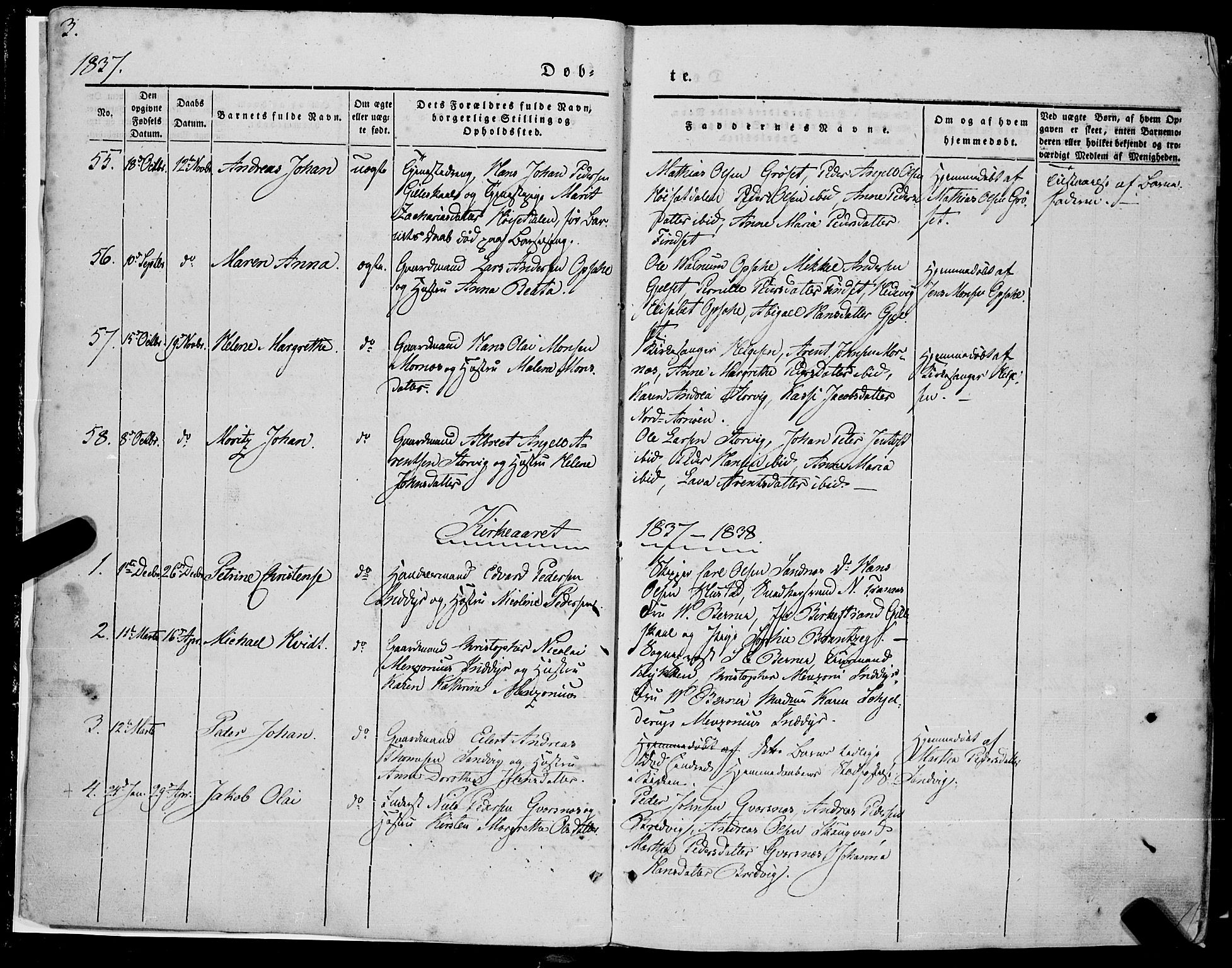 Ministerialprotokoller, klokkerbøker og fødselsregistre - Nordland, SAT/A-1459/805/L0097: Parish register (official) no. 805A04, 1837-1861, p. 3