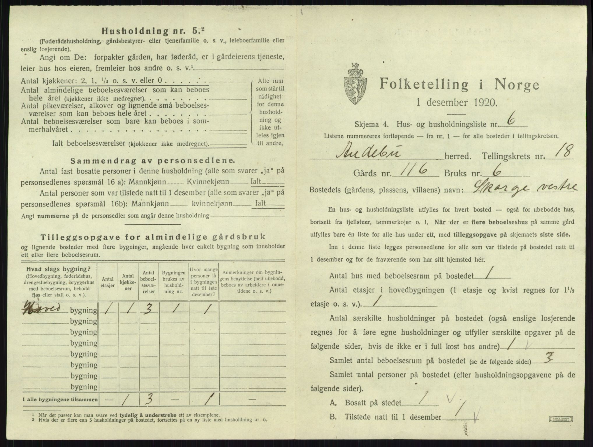 SAKO, 1920 census for Andebu, 1920, p. 990