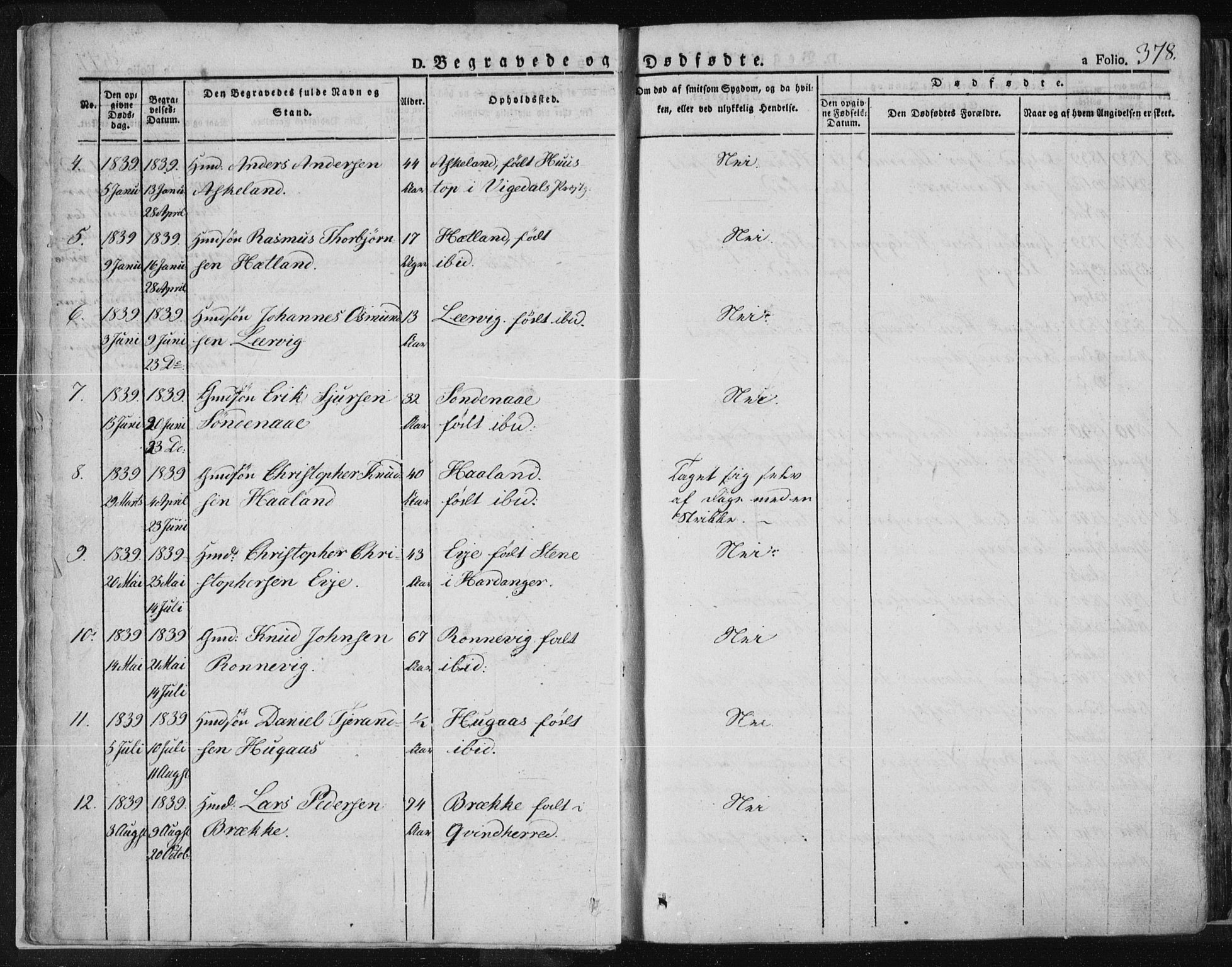 Tysvær sokneprestkontor, SAST/A -101864/H/Ha/Haa/L0001: Parish register (official) no. A 1.2, 1831-1856, p. 378