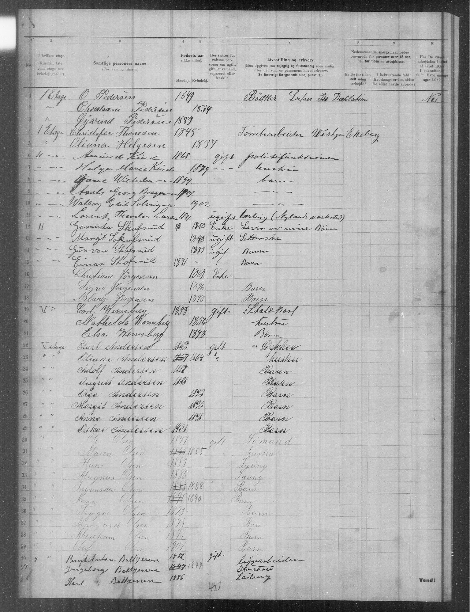 OBA, Municipal Census 1902 for Kristiania, 1902, p. 16088