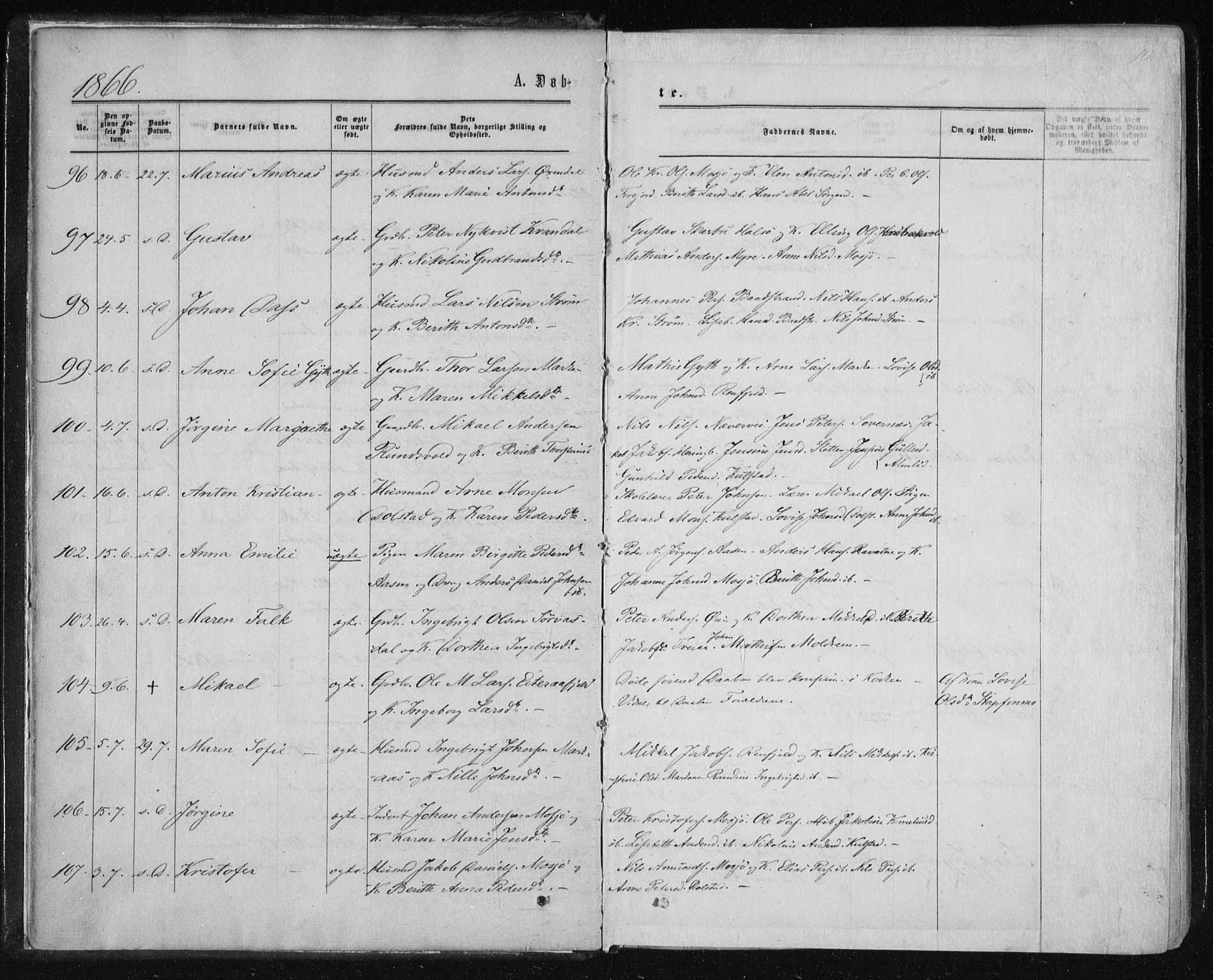 Ministerialprotokoller, klokkerbøker og fødselsregistre - Nordland, SAT/A-1459/820/L0294: Parish register (official) no. 820A15, 1866-1879, p. 10