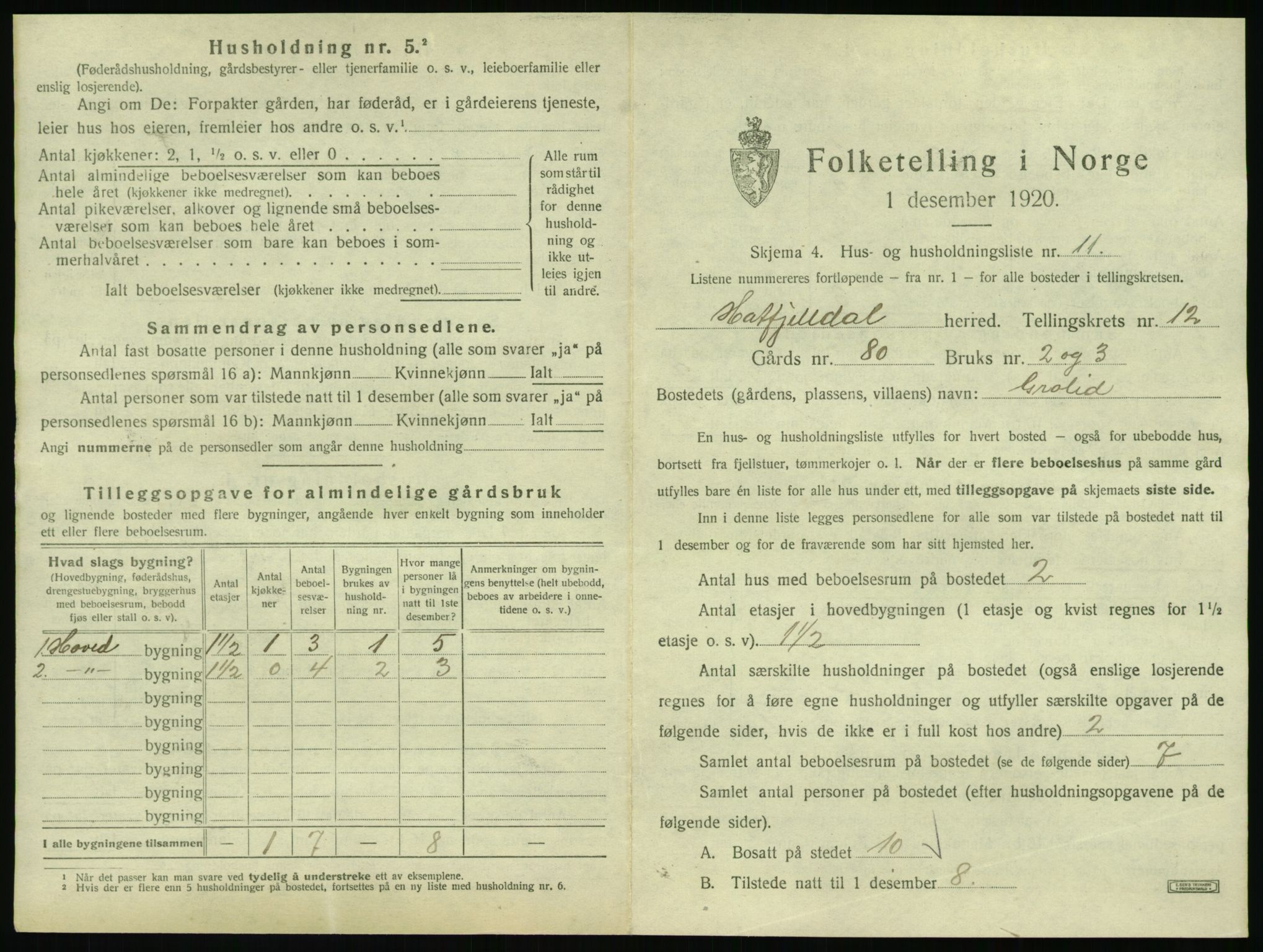 SAT, 1920 census for Hattfjelldal, 1920, p. 388