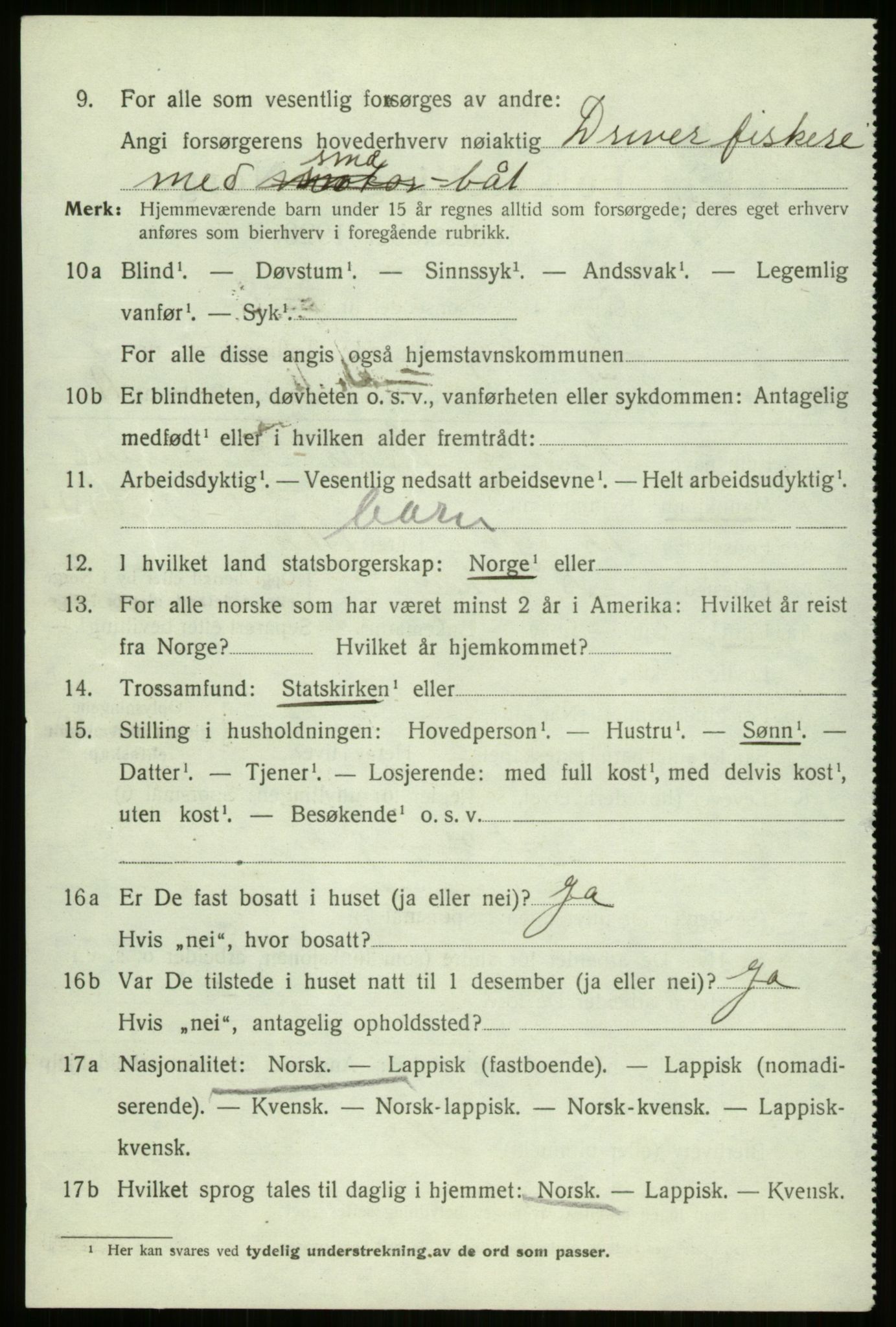 SATØ, 1920 census for Bjarkøy, 1920, p. 2020