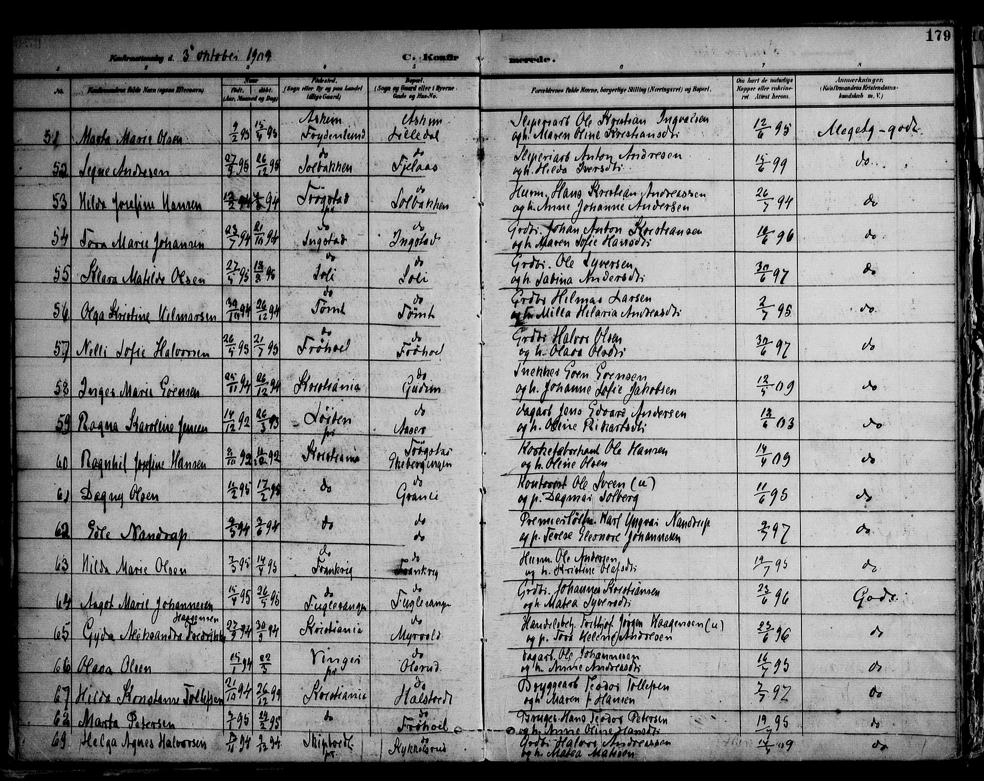 Askim prestekontor Kirkebøker, AV/SAO-A-10900/F/Fa/L0008: Parish register (official) no. 8, 1898-1912, p. 179