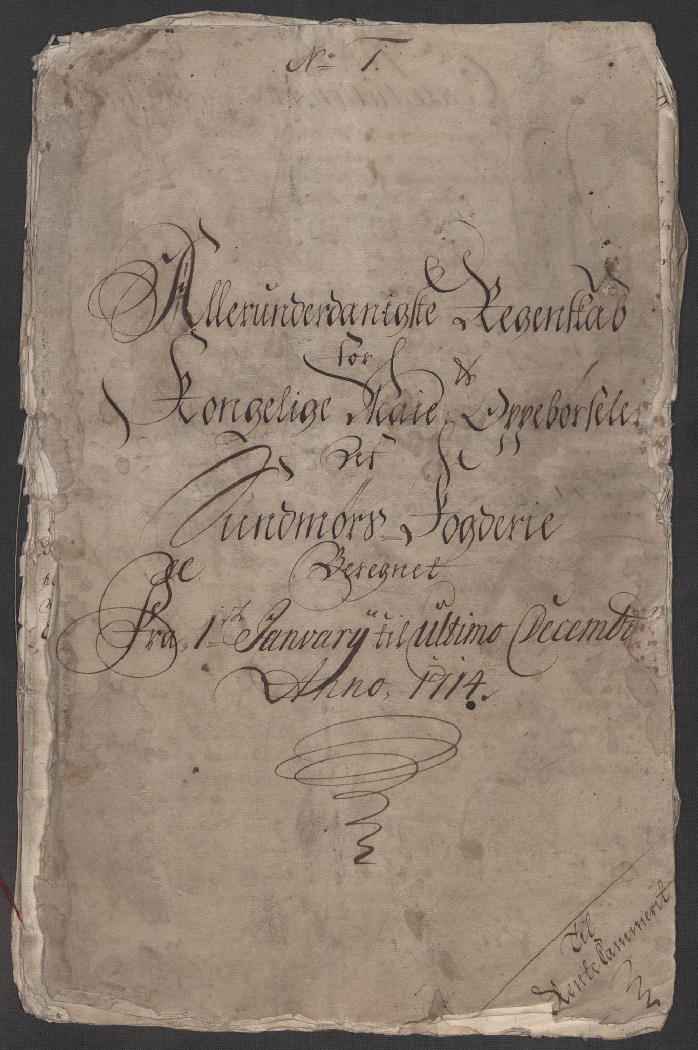 Rentekammeret inntil 1814, Reviderte regnskaper, Fogderegnskap, RA/EA-4092/R54/L3566: Fogderegnskap Sunnmøre, 1714, p. 4