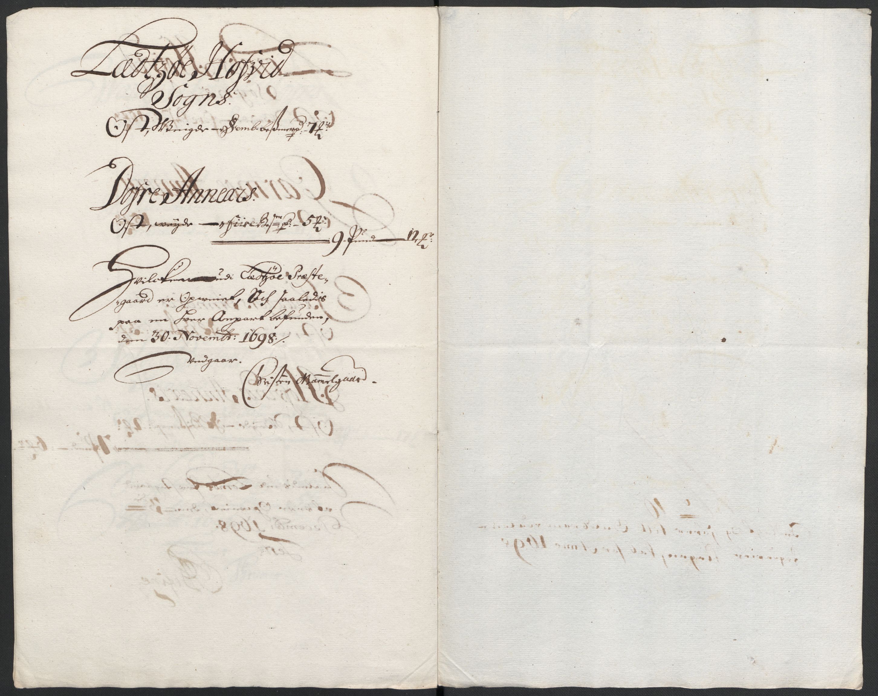 Rentekammeret inntil 1814, Reviderte regnskaper, Fogderegnskap, AV/RA-EA-4092/R17/L1171: Fogderegnskap Gudbrandsdal, 1698, p. 124