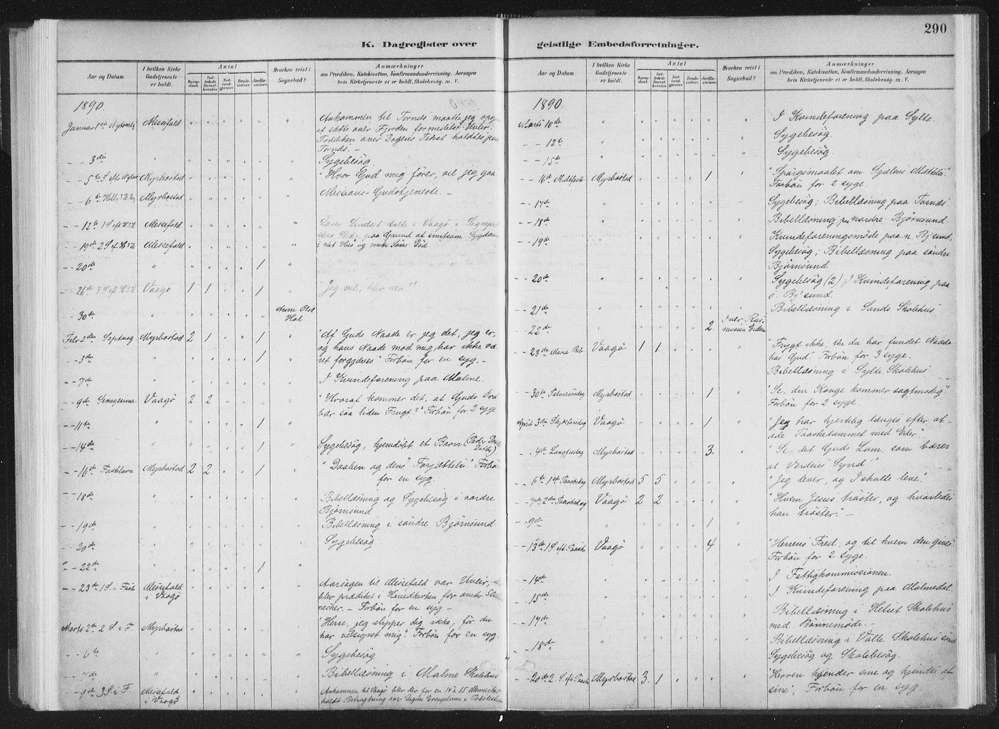 Ministerialprotokoller, klokkerbøker og fødselsregistre - Møre og Romsdal, AV/SAT-A-1454/564/L0740: Parish register (official) no. 564A01, 1880-1899, p. 290