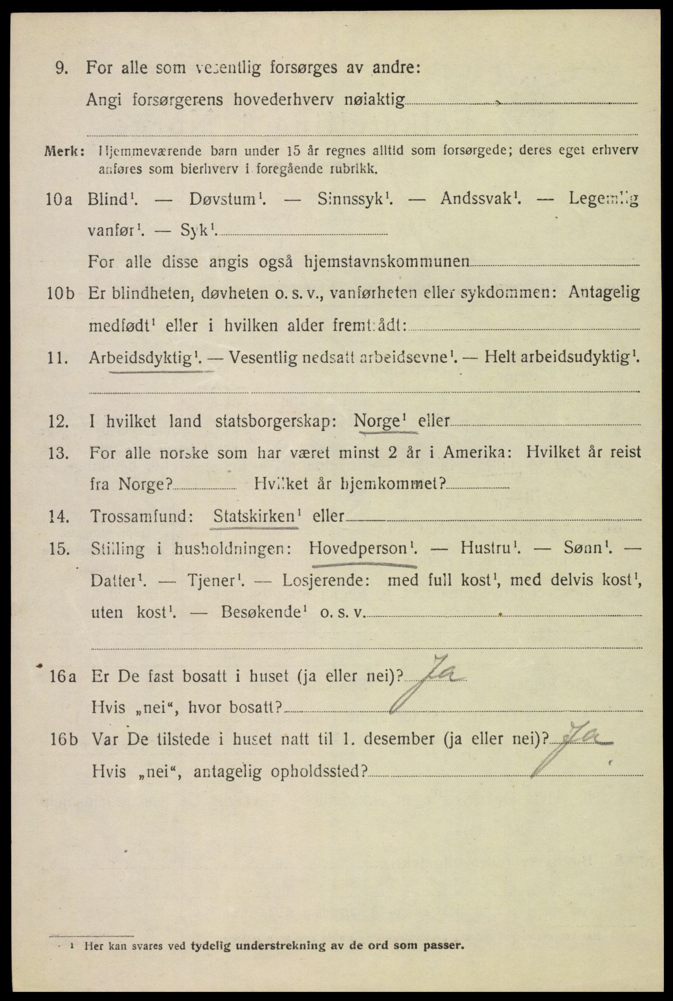 SAH, 1920 census for Furnes, 1920, p. 3392