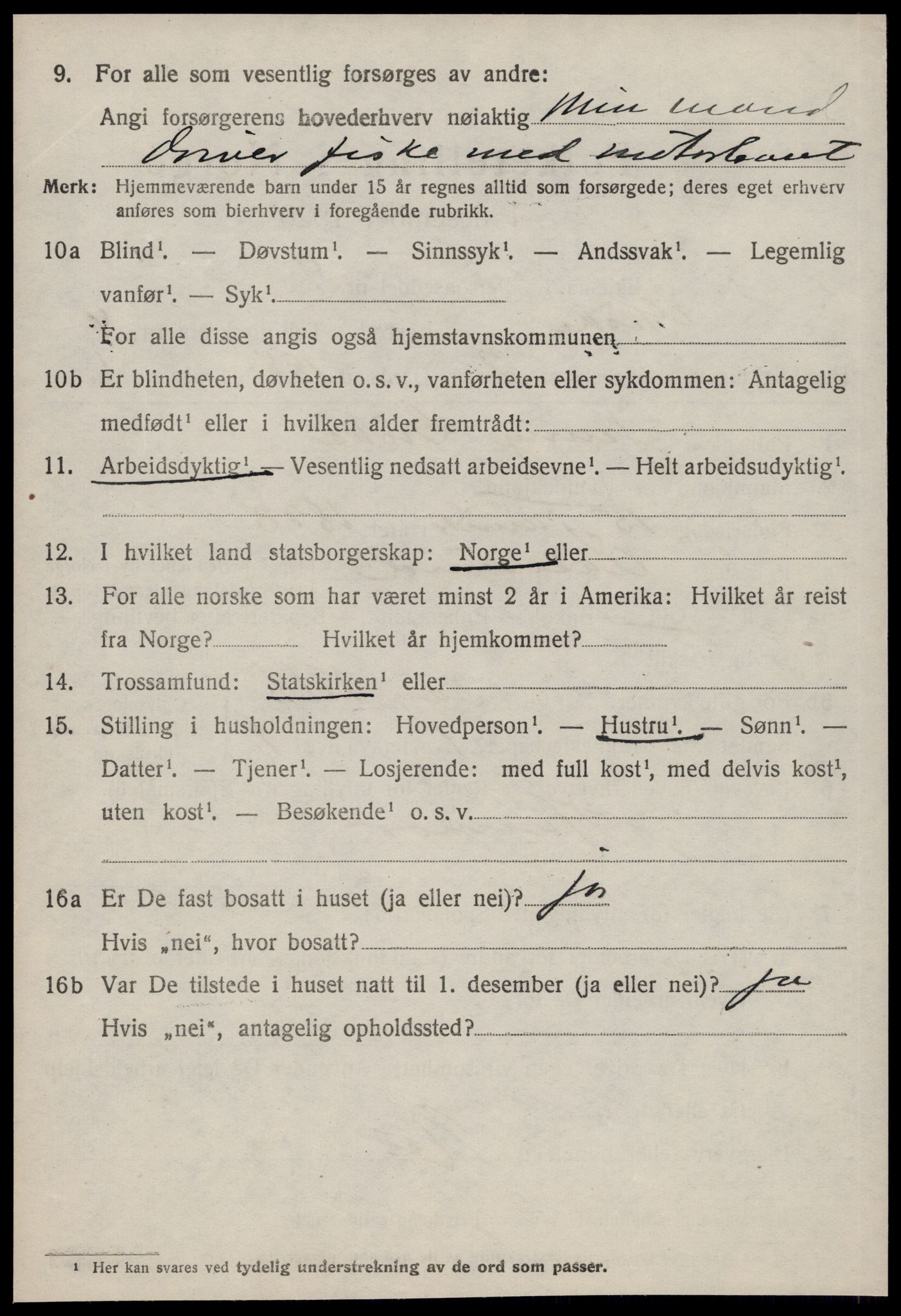 SAT, 1920 census for Giske, 1920, p. 2663