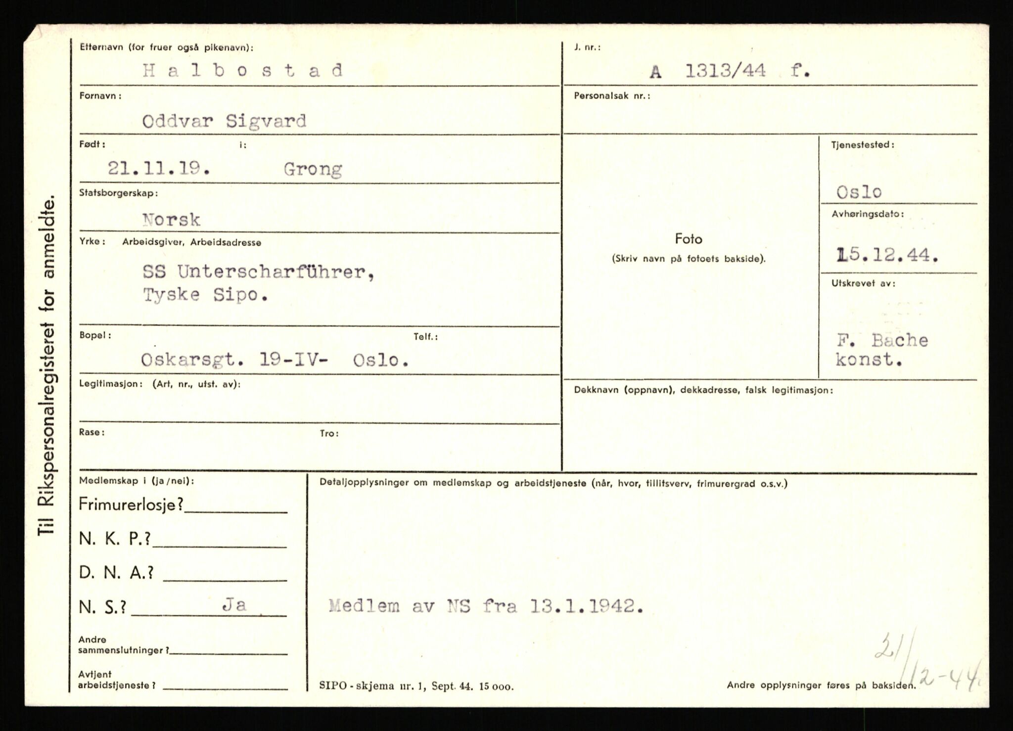 Statspolitiet - Hovedkontoret / Osloavdelingen, AV/RA-S-1329/C/Ca/L0005: Furali - Hamula, 1943-1945, p. 4229