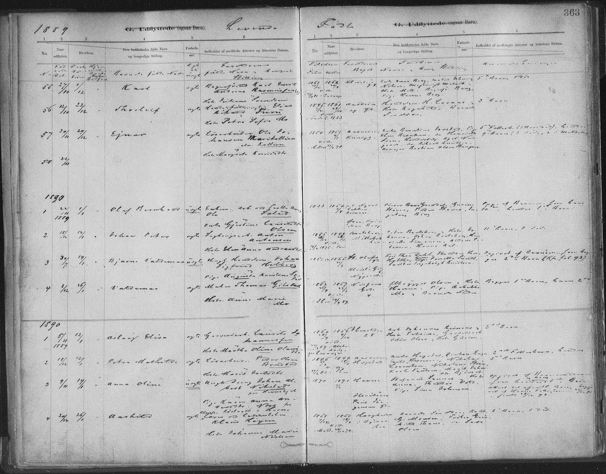 Ministerialprotokoller, klokkerbøker og fødselsregistre - Sør-Trøndelag, SAT/A-1456/603/L0163: Parish register (official) no. 603A02, 1879-1895, p. 363