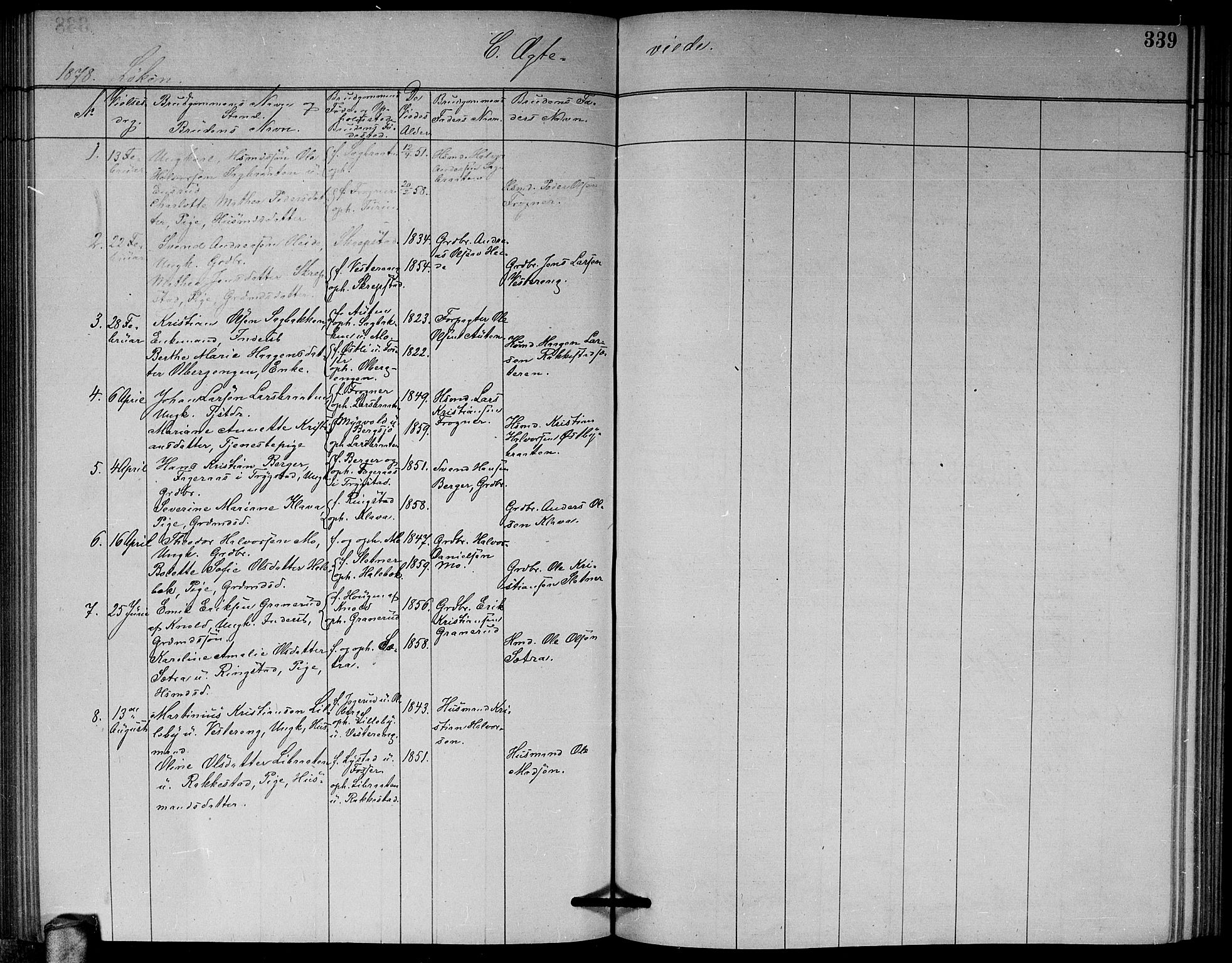Høland prestekontor Kirkebøker, SAO/A-10346a/G/Ga/L0006: Parish register (copy) no. I 6, 1869-1879, p. 339