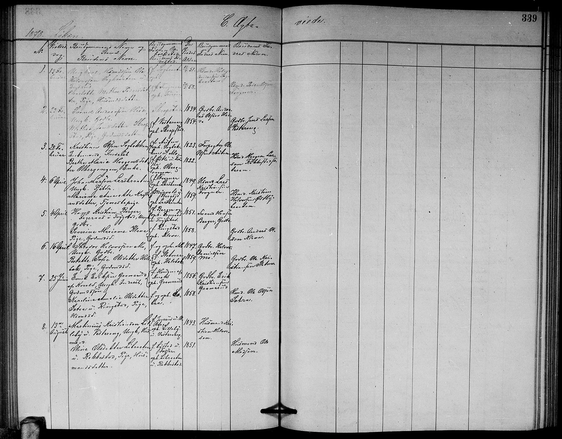 Høland prestekontor Kirkebøker, AV/SAO-A-10346a/G/Ga/L0006: Parish register (copy) no. I 6, 1869-1879, p. 339