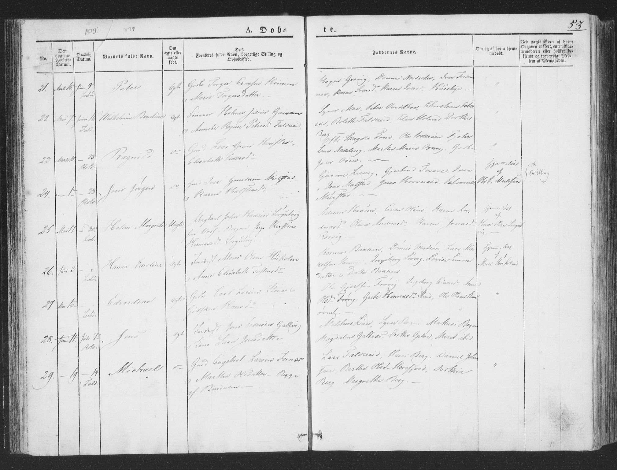 Ministerialprotokoller, klokkerbøker og fødselsregistre - Nord-Trøndelag, AV/SAT-A-1458/780/L0639: Parish register (official) no. 780A04, 1830-1844, p. 53