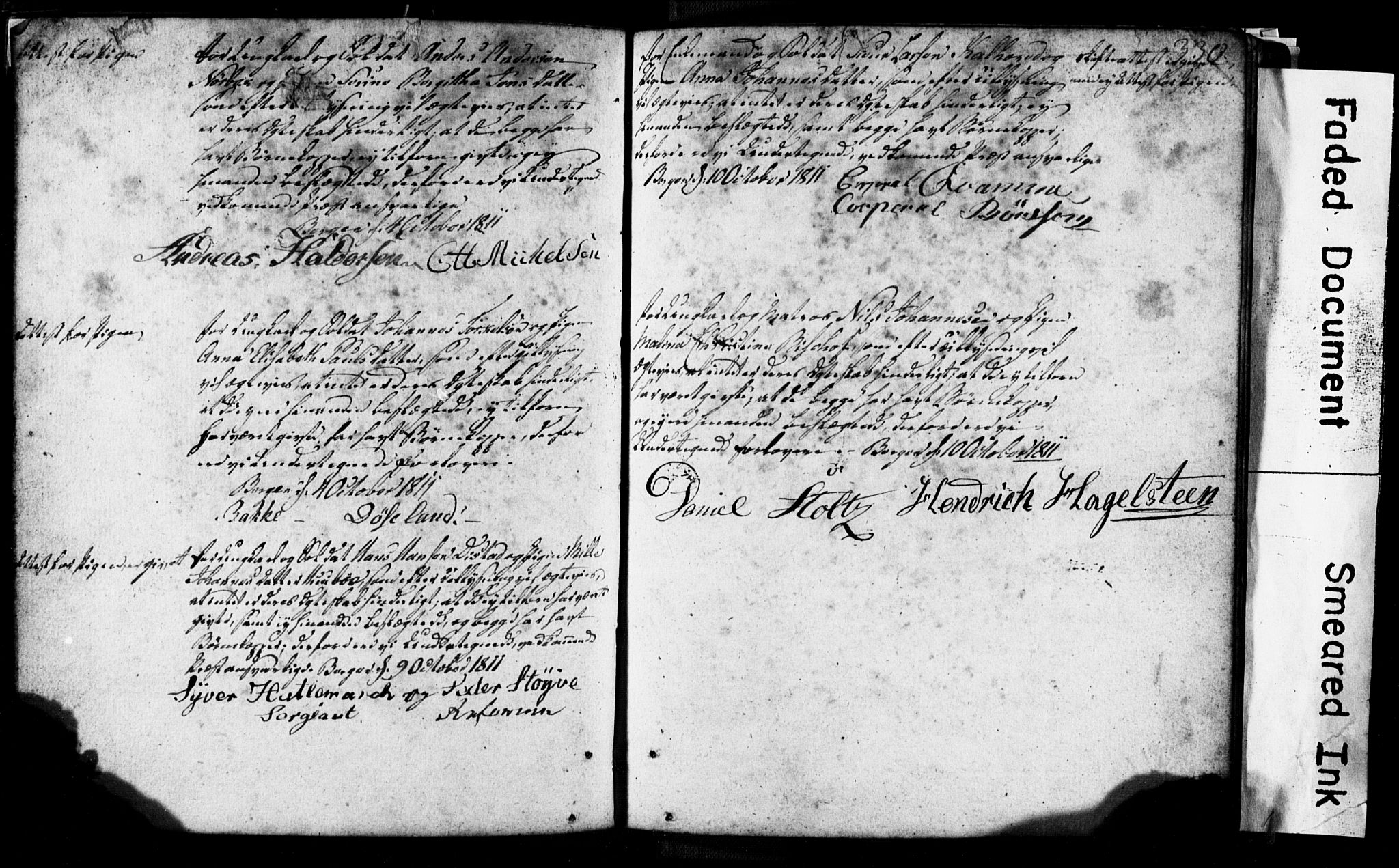 Korskirken sokneprestembete, SAB/A-76101: Best man's statements no. II.5.1, 1776-1816, p. 330