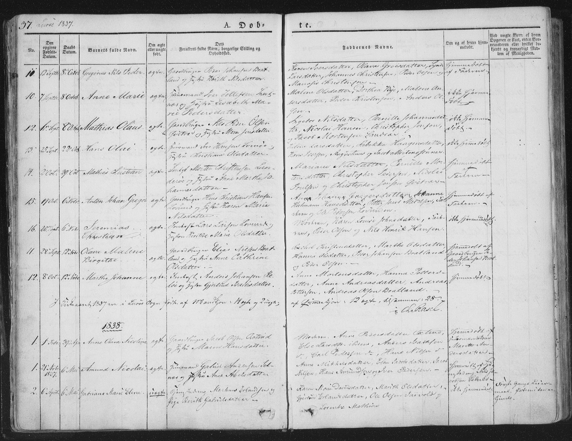 Ministerialprotokoller, klokkerbøker og fødselsregistre - Nordland, SAT/A-1459/839/L0565: Parish register (official) no. 839A02, 1825-1862, p. 37
