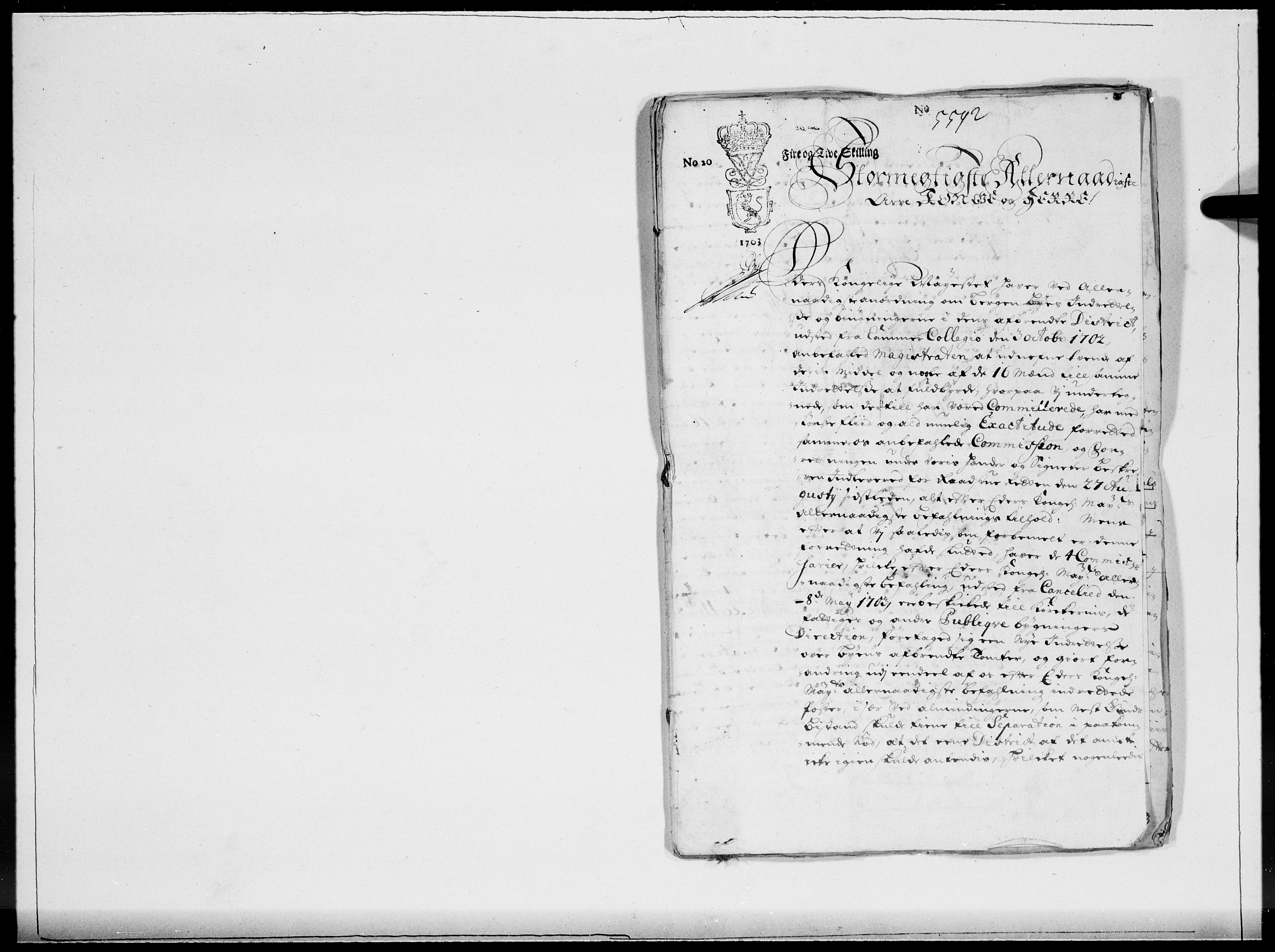 Danske Kanselli 1572-1799, AV/RA-EA-3023/F/Fc/Fcc/Fcca/L0055: Norske innlegg 1572-1799, 1704, p. 9