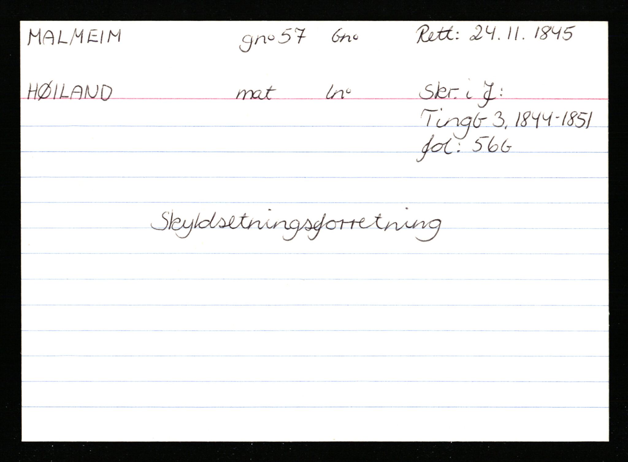 Statsarkivet i Stavanger, AV/SAST-A-101971/03/Y/Ym/L0037: Åstedskort sortert etter gårdsnavn: Lædre - Mauland, 1600-1950, p. 398