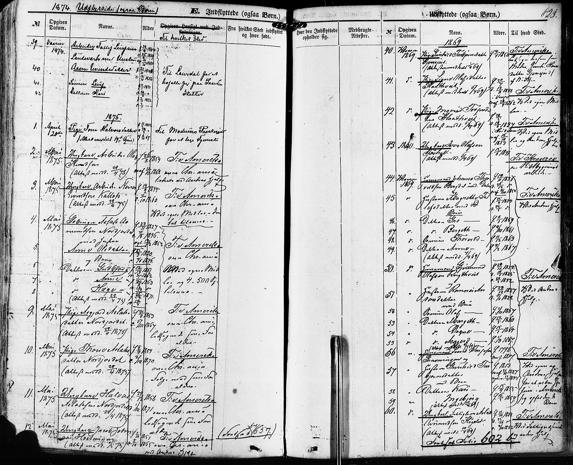 Kviteseid kirkebøker, SAKO/A-276/F/Fa/L0007: Parish register (official) no. I 7, 1859-1881, p. 623