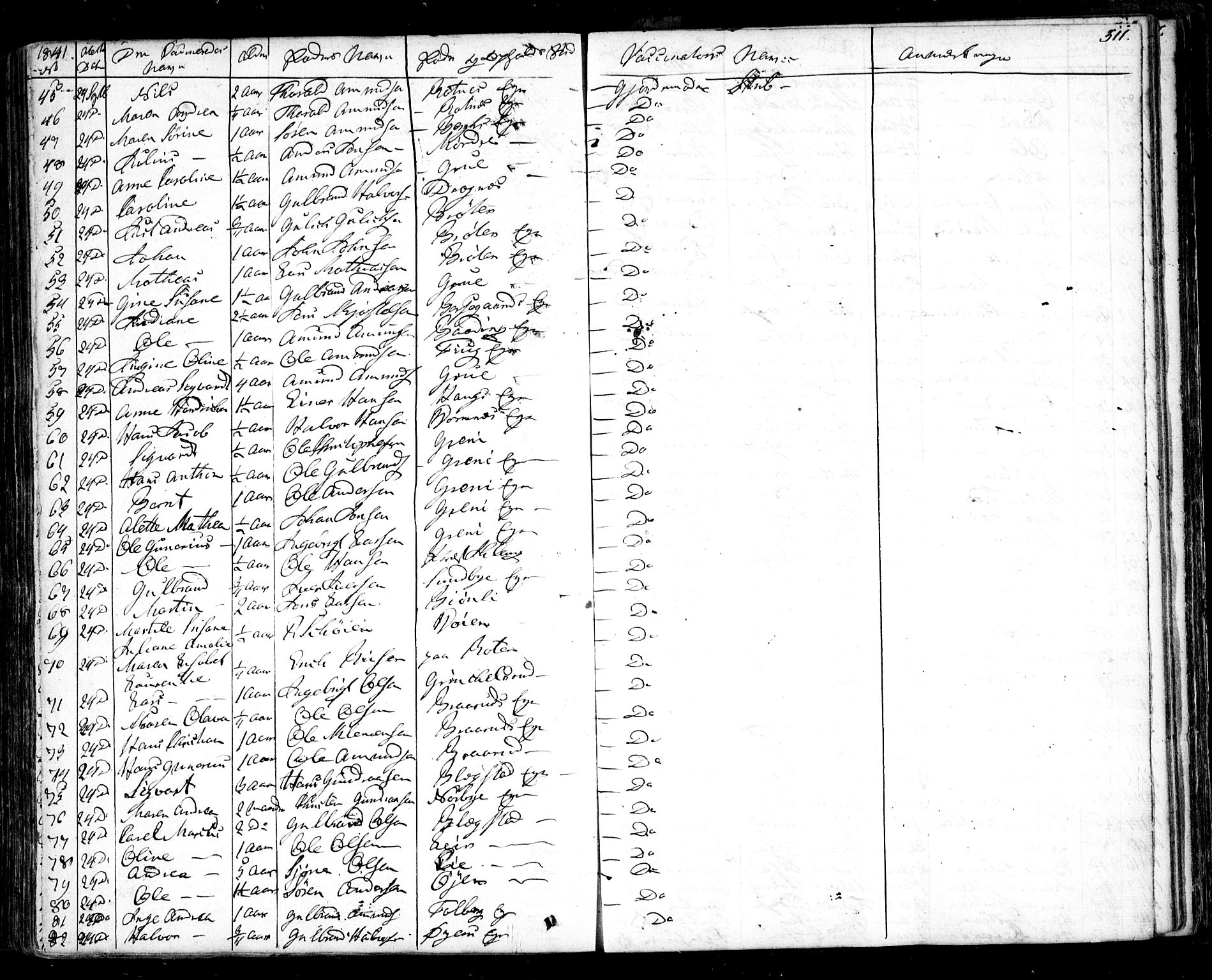 Nes prestekontor Kirkebøker, AV/SAO-A-10410/F/Fa/L0006: Parish register (official) no. I 6, 1833-1845, p. 311