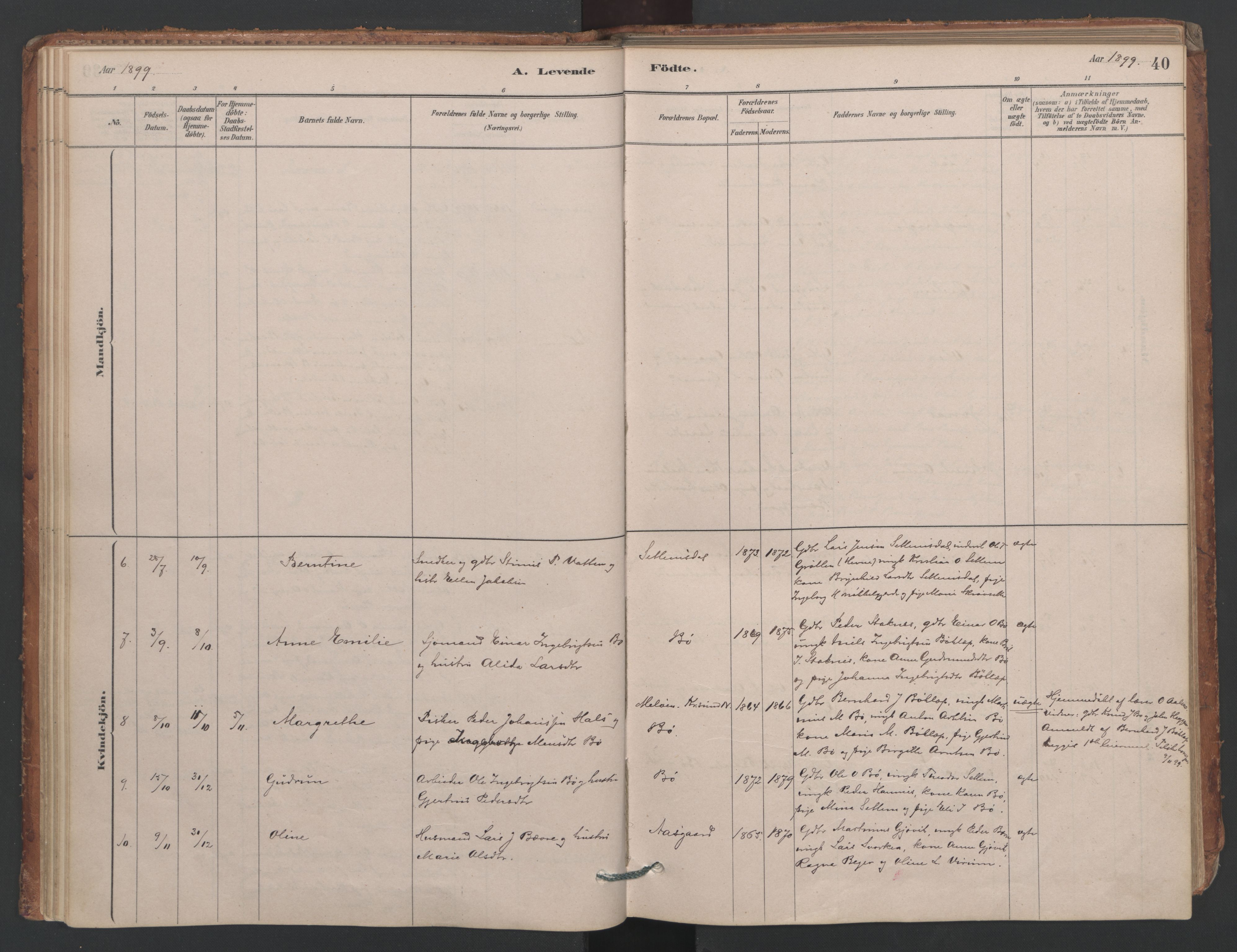 Ministerialprotokoller, klokkerbøker og fødselsregistre - Møre og Romsdal, AV/SAT-A-1454/594/L1036: Parish register (official) no. 594A02 (?), 1879-1910, p. 40