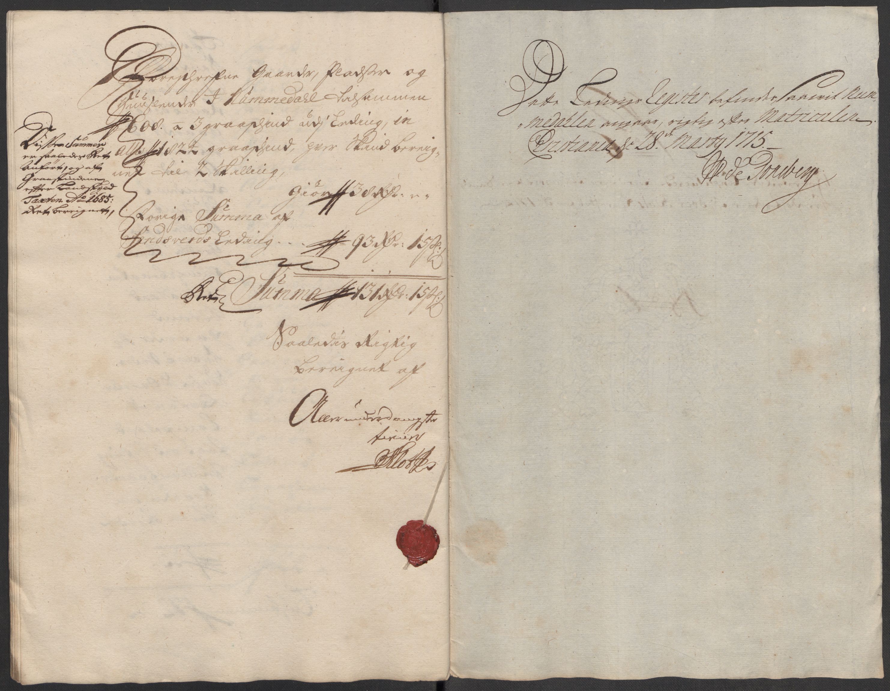 Rentekammeret inntil 1814, Reviderte regnskaper, Fogderegnskap, AV/RA-EA-4092/R24/L1589: Fogderegnskap Numedal og Sandsvær, 1714, p. 264