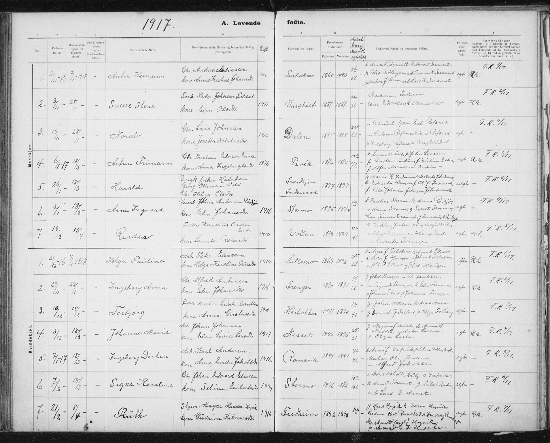 Ministerialprotokoller, klokkerbøker og fødselsregistre - Sør-Trøndelag, AV/SAT-A-1456/653/L0660: Parish register (copy) no. 653C04, 1894-1919