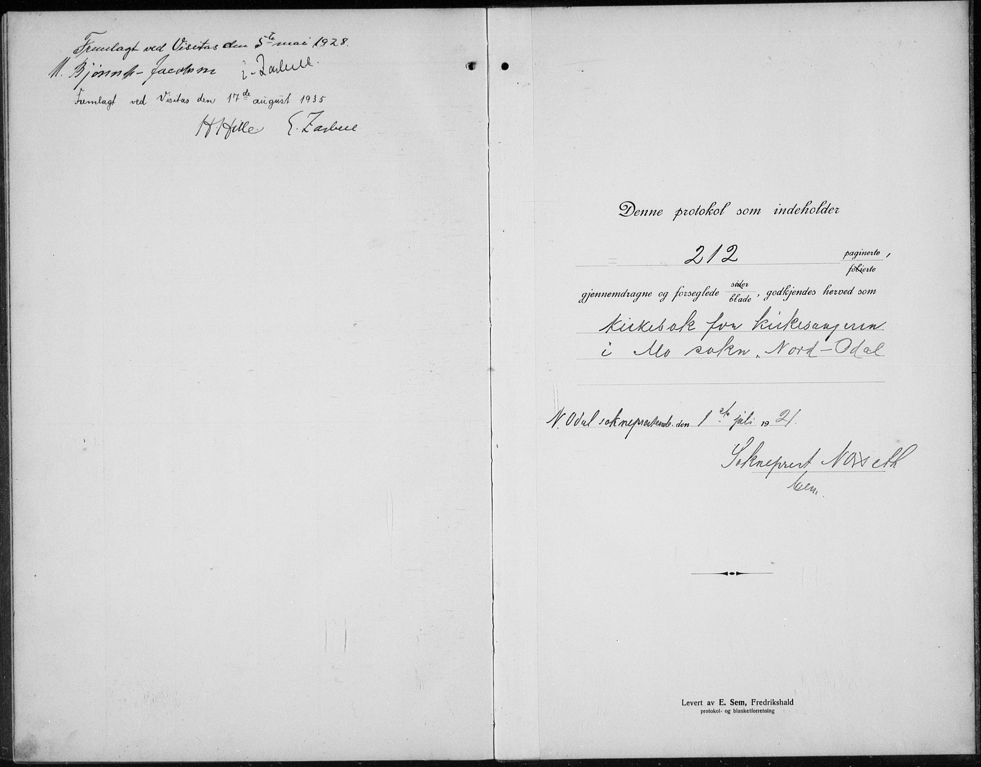 Nord-Odal prestekontor, SAH/PREST-032/H/Ha/Hab/L0004: Parish register (copy) no. 4, 1921-1936