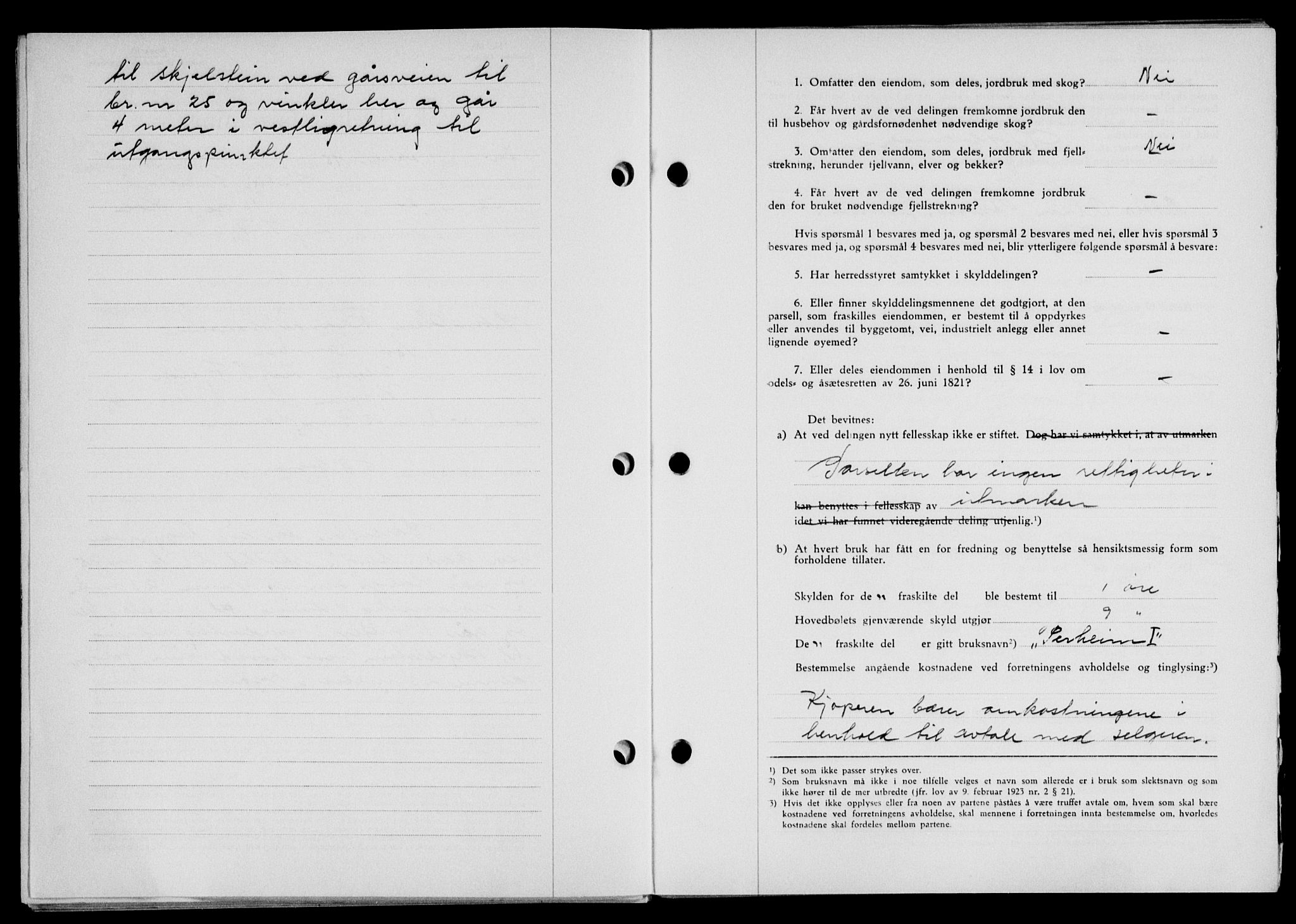 Lofoten sorenskriveri, SAT/A-0017/1/2/2C/L0013a: Mortgage book no. 13a, 1944-1946, Diary no: : 836/1945