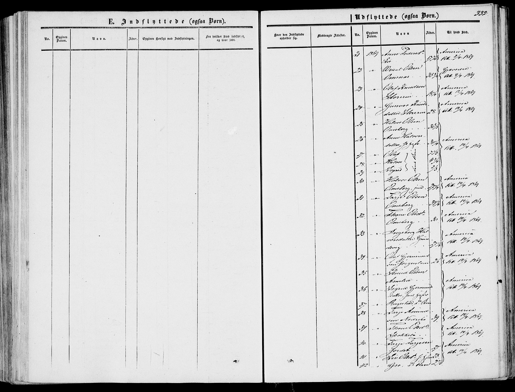 Fyresdal kirkebøker, SAKO/A-263/F/Fa/L0005: Parish register (official) no. I 5, 1855-1871, p. 332