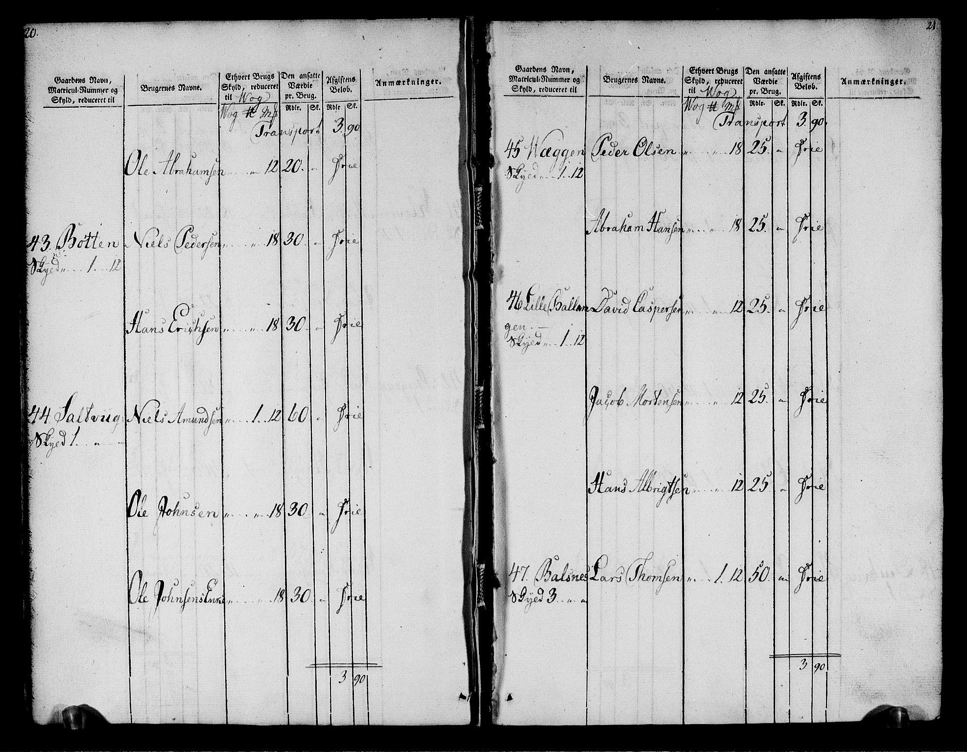 Rentekammeret inntil 1814, Realistisk ordnet avdeling, AV/RA-EA-4070/N/Ne/Nea/L0161: Salten fogderi. Oppebørselsregister, 1803-1804, p. 12