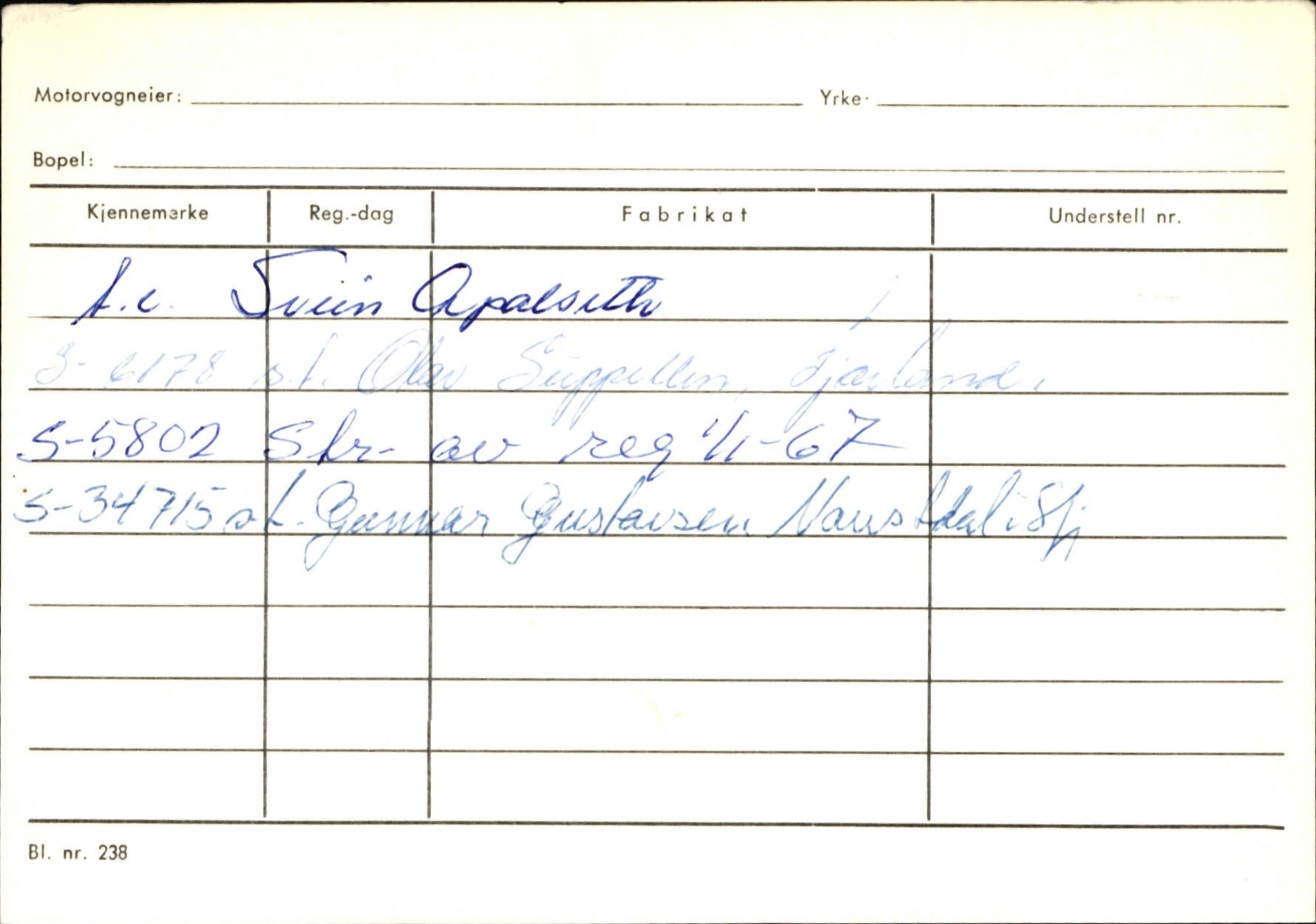 Statens vegvesen, Sogn og Fjordane vegkontor, AV/SAB-A-5301/4/F/L0132: Eigarregister Askvoll A-Å. Balestrand A-Å, 1945-1975, p. 2353