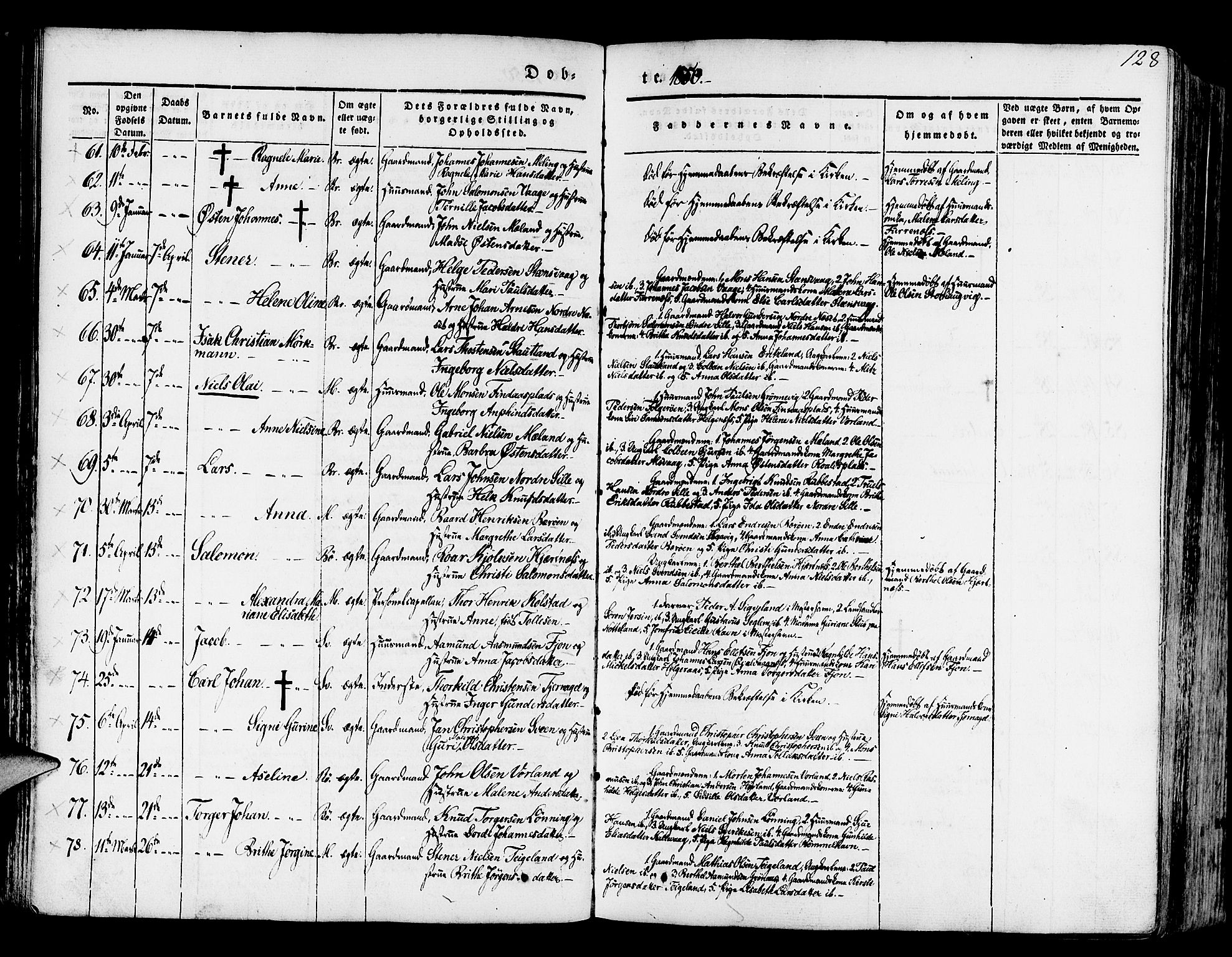 Finnås sokneprestembete, SAB/A-99925/H/Ha/Haa/Haaa/L0006: Parish register (official) no. A 6, 1836-1850, p. 128